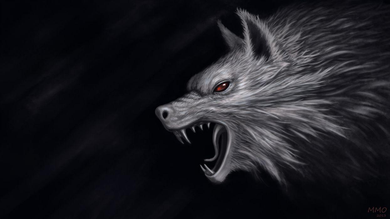 1245x700 Monsters Wolves Head Fantasy wolf dark wallpaperx1229