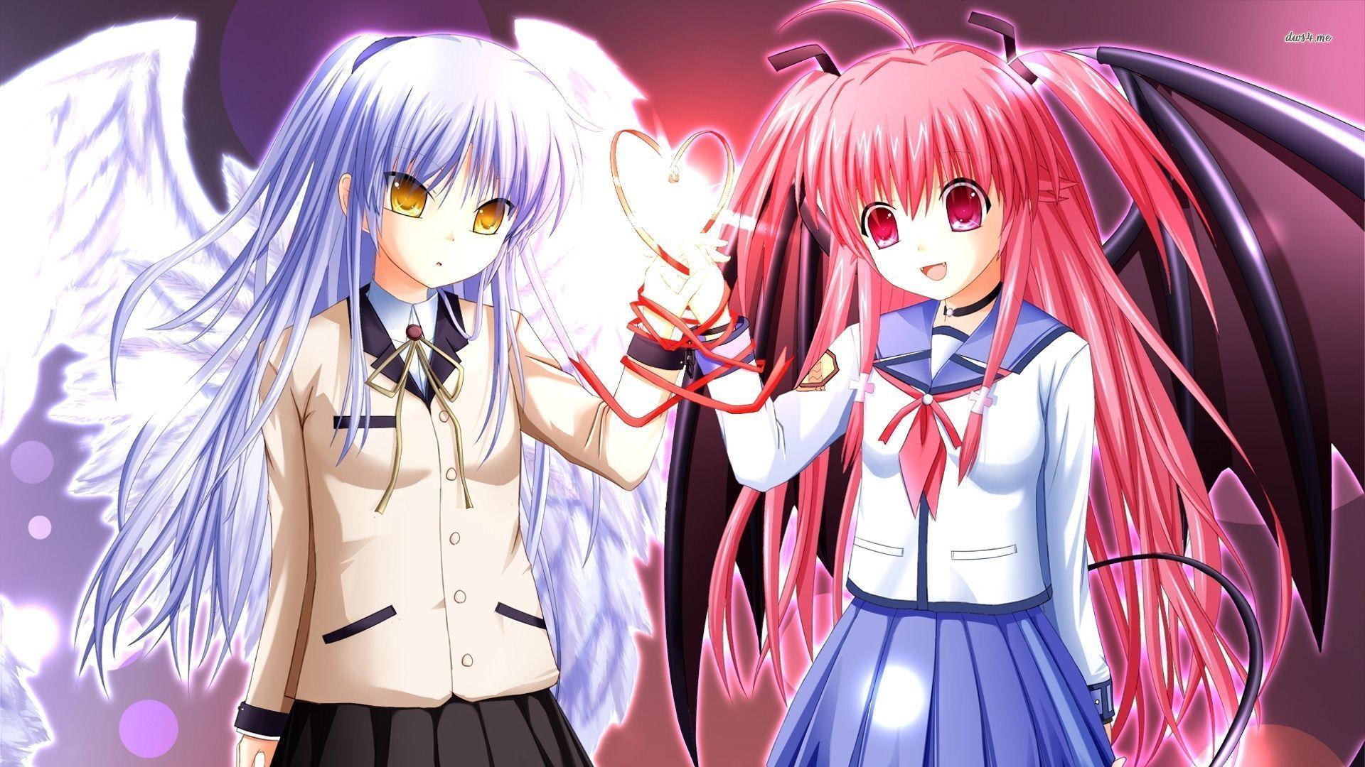 1920x1080 Yui and Angel holding hands Beats! wallpaper