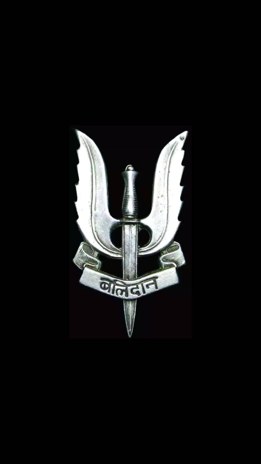 1080x1920 Download Indian Army Logo Sanskrit Banner Wallpaper