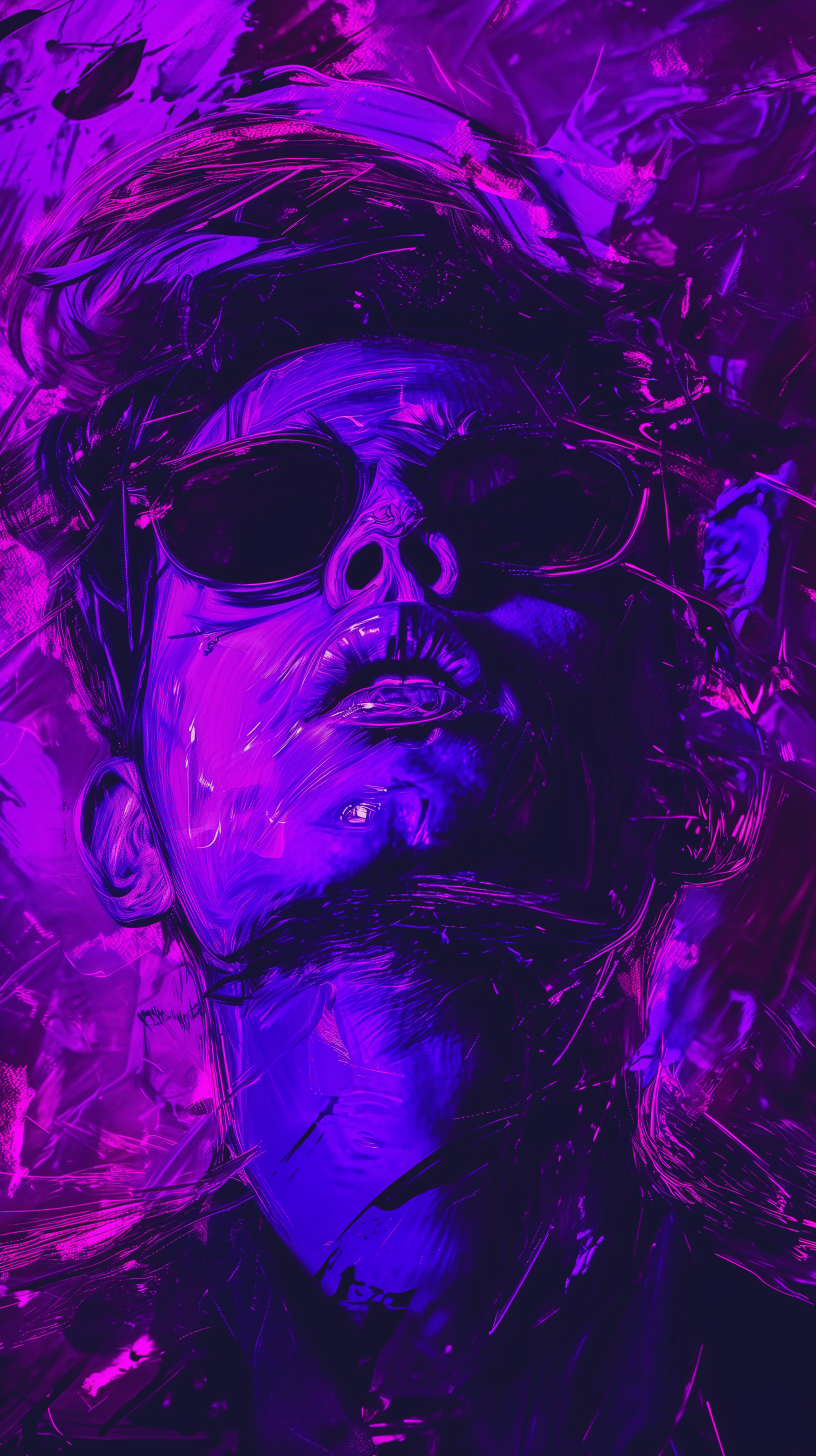 1632x2912 Purple Haze Cool Vibes Wallpaper