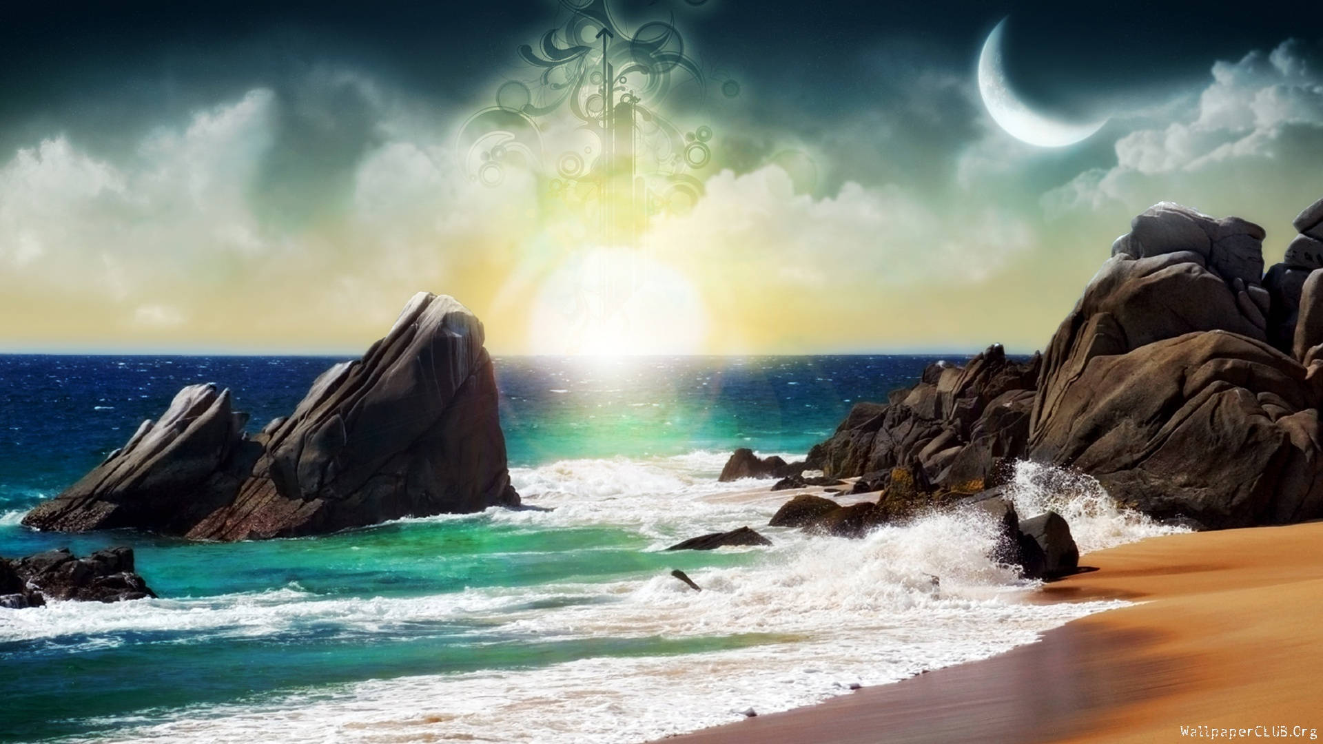 1920x1080 Waves Wallpaper
