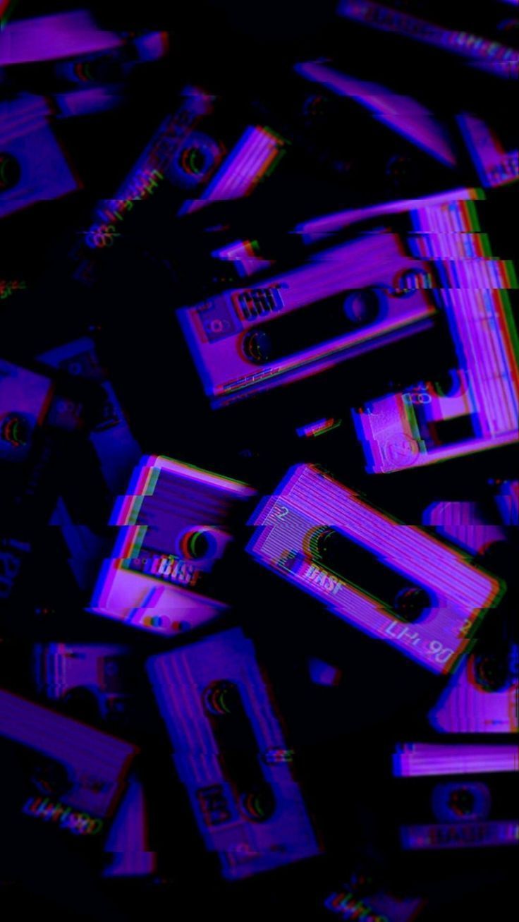 736x1307 Anime Aesthetic Purple Wallpaper