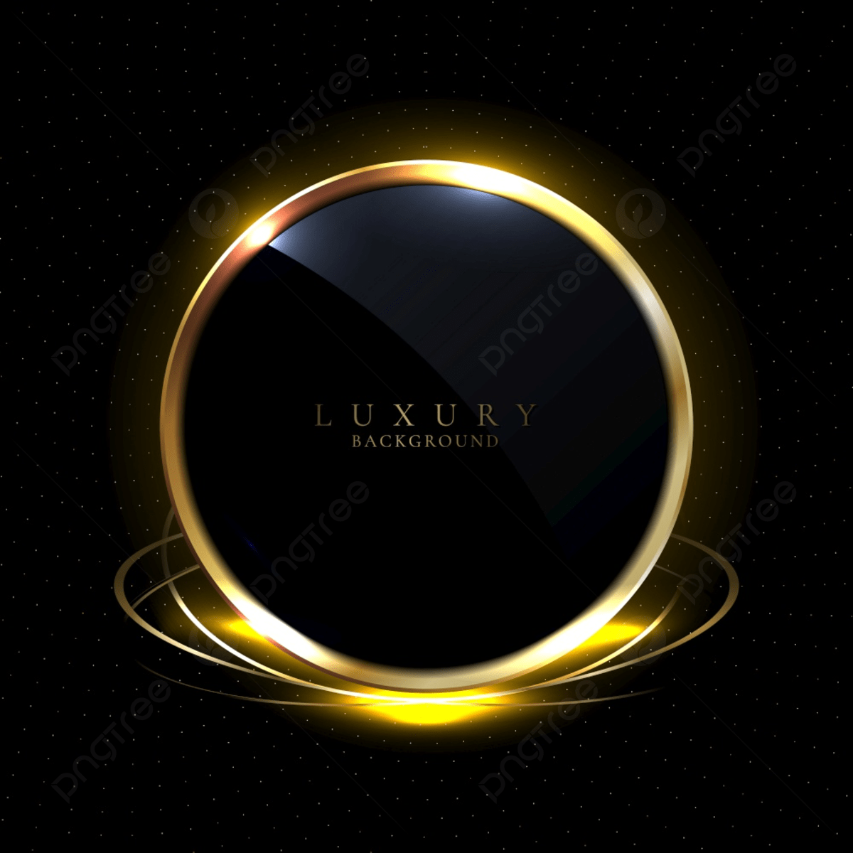 1200x1200 Abstract 3D Black Glossy Circles Golden