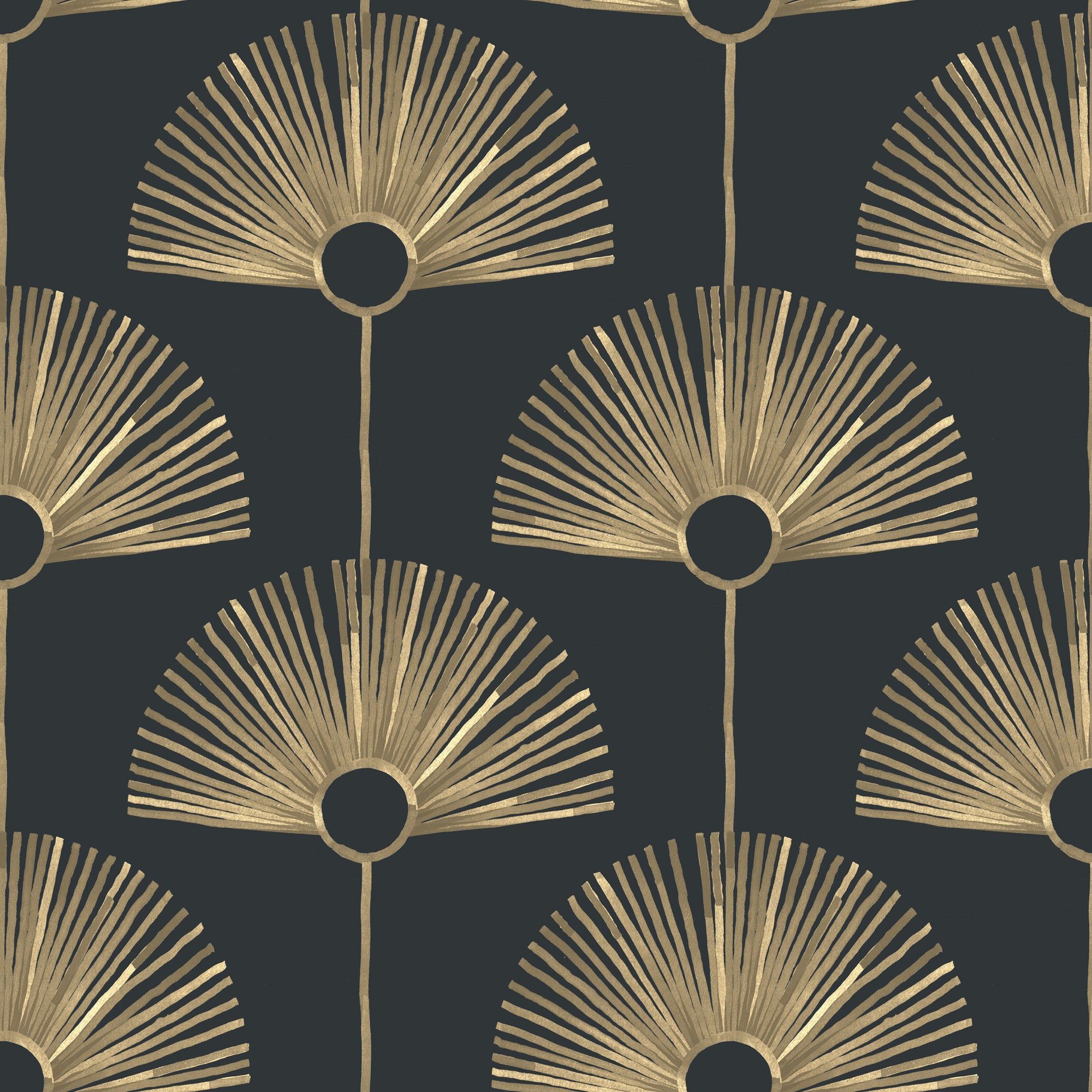 2000x2000 Deco Fan Gold Wallpaper