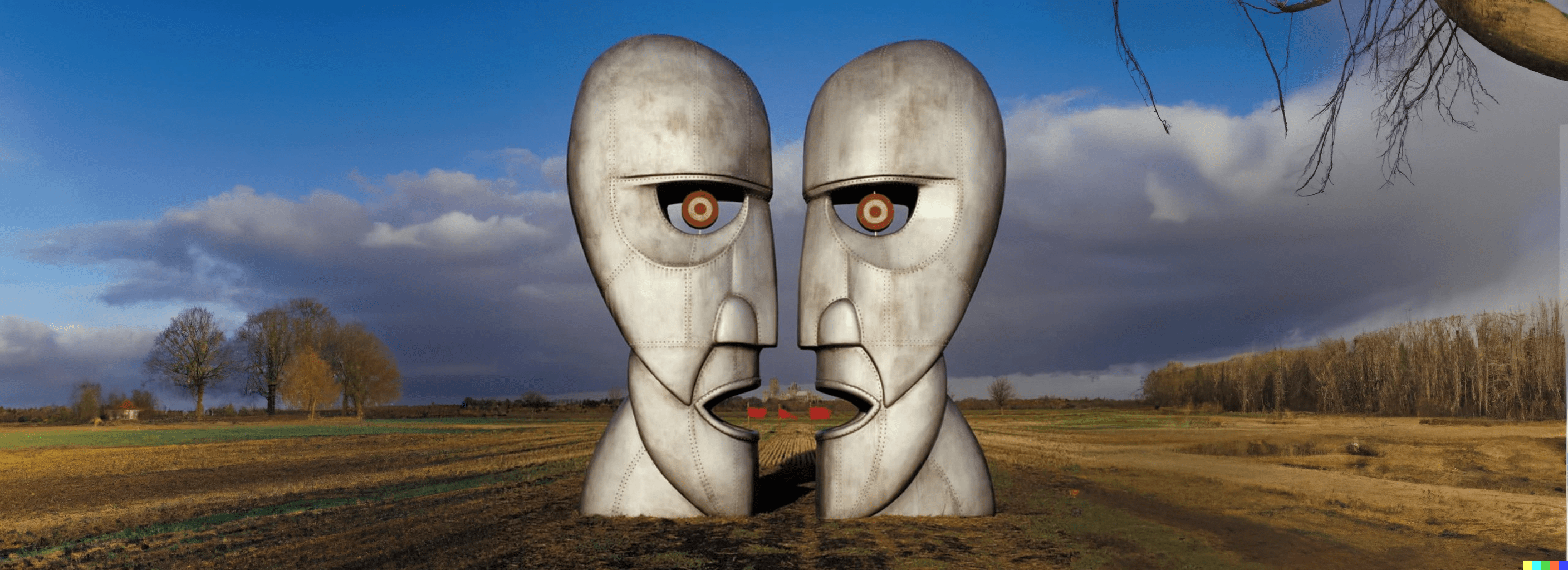 2816x1024 I Used AI To Extend The Division Bell Album Cover (DALL E 2)