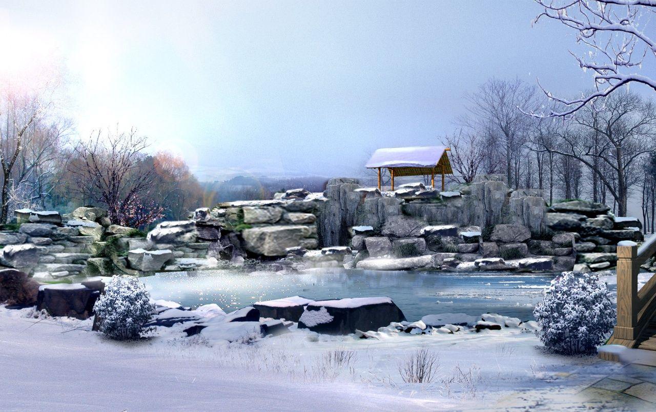 1280x804 China in winter wallpaper. China in winter