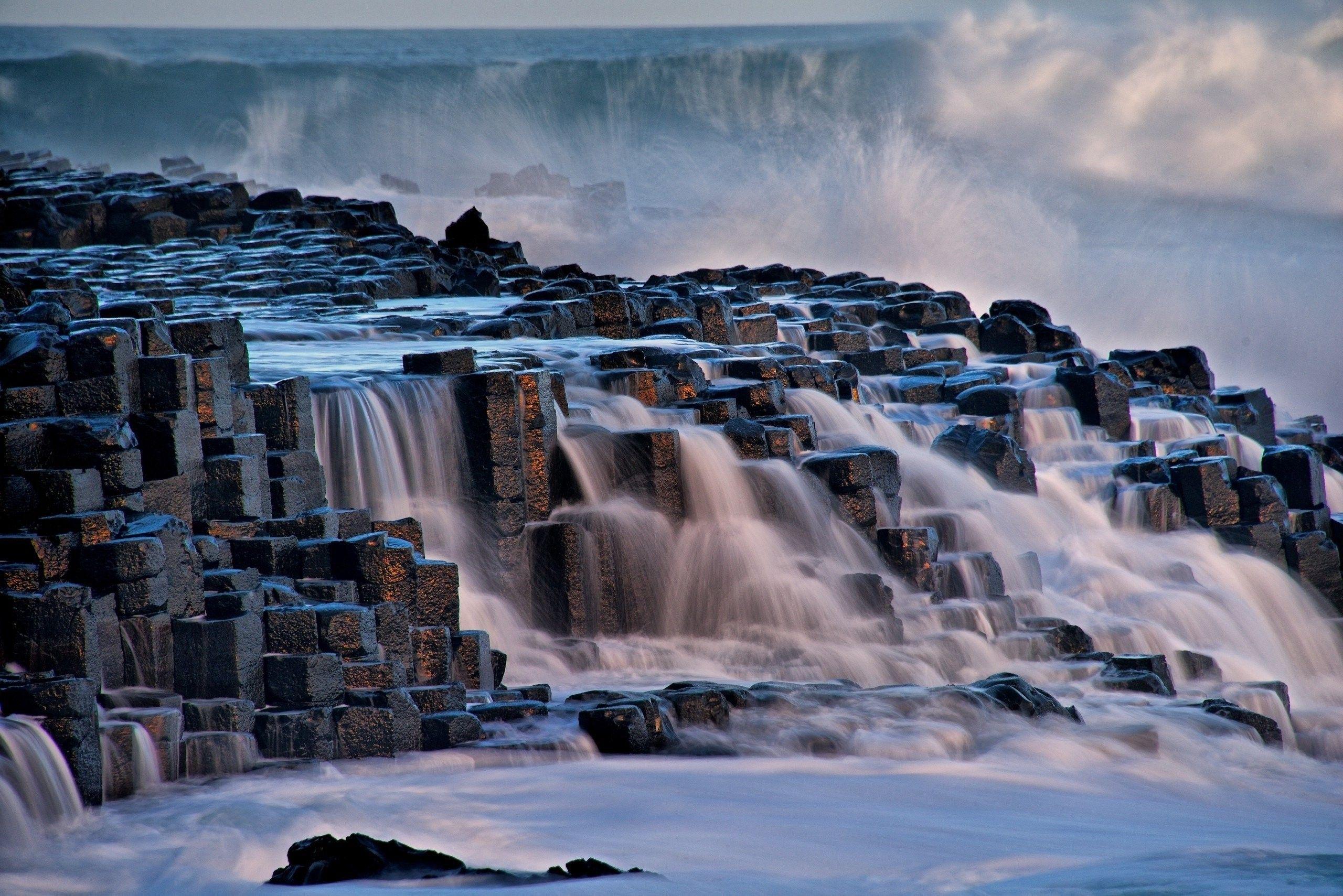 2560x1709 Waves, Exposure, Sea, giants, Nature, Horror, Ireland, Long