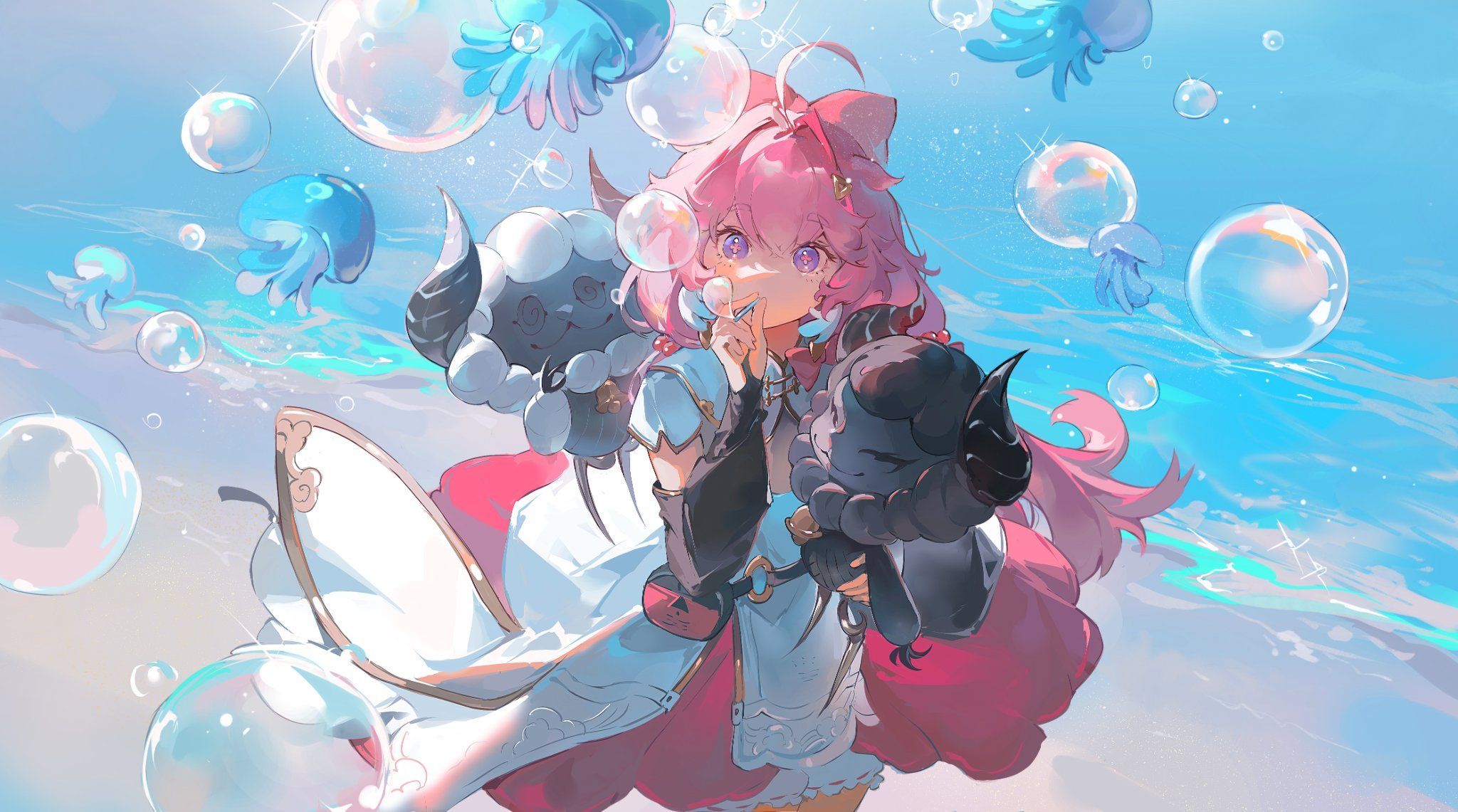 2048x1141 pink hair, Encore Wuthering Waves
