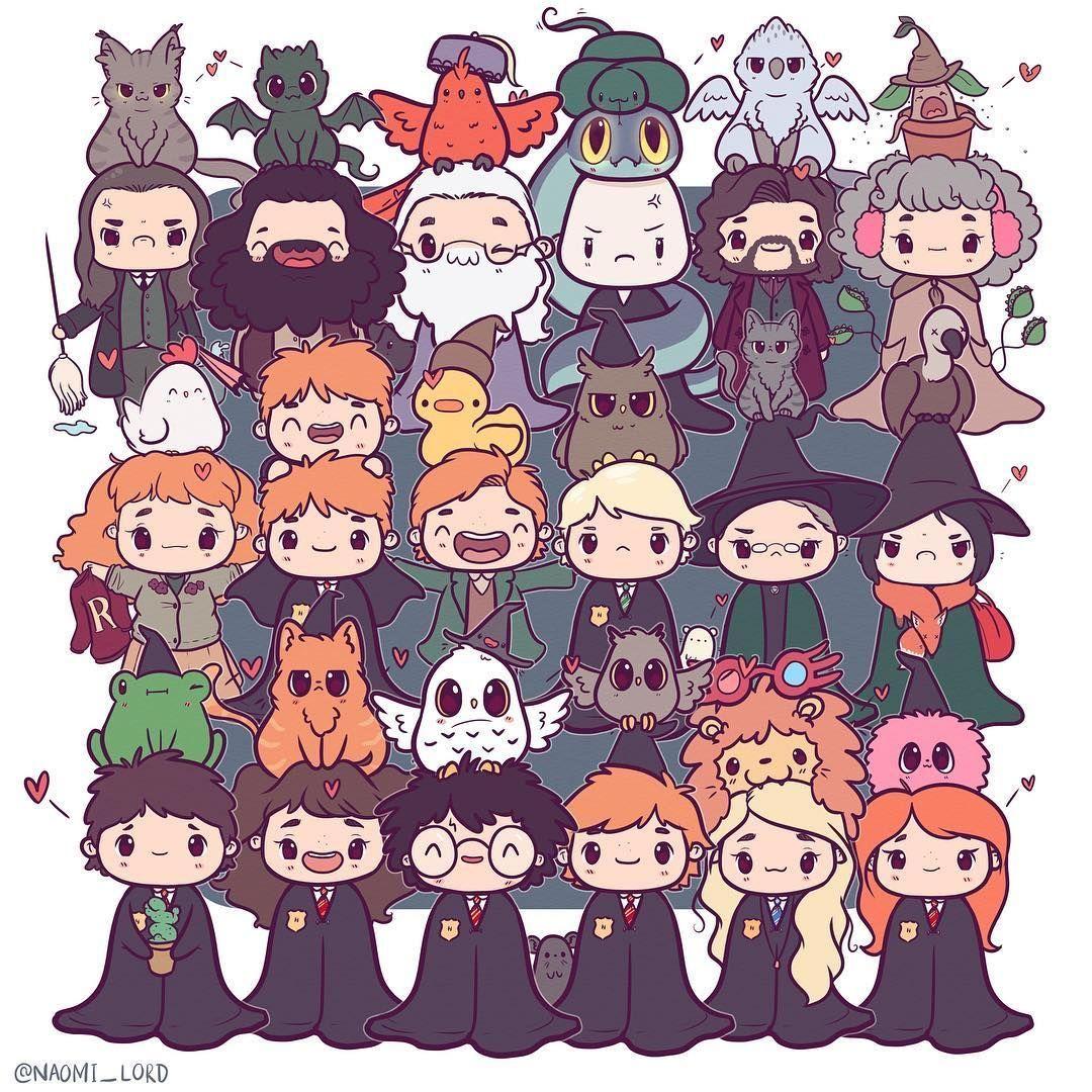 Cartoon Harry Potter Characters Wallpaper - Singebloggg