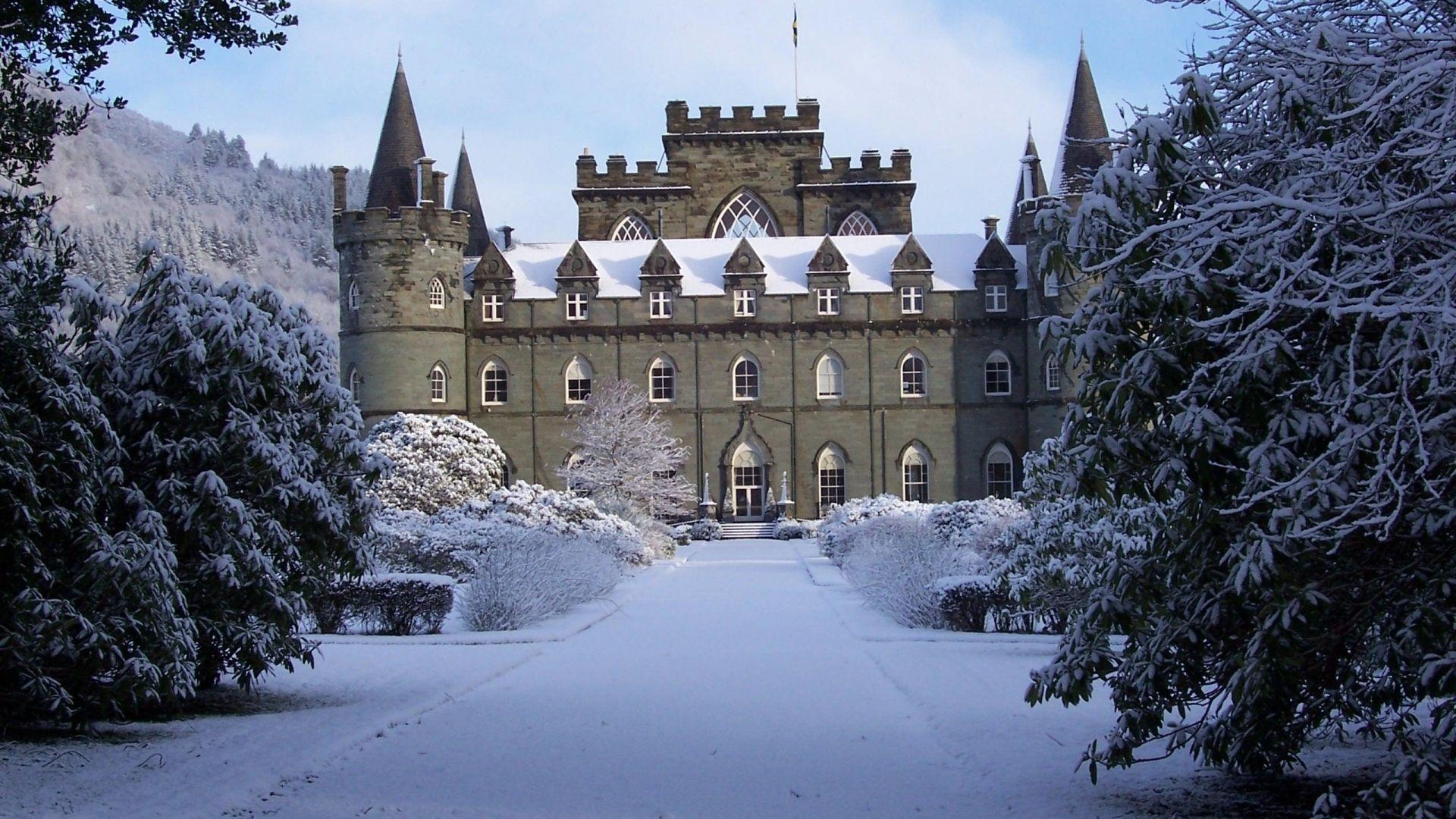 1920x1080 winter castle wallpaper