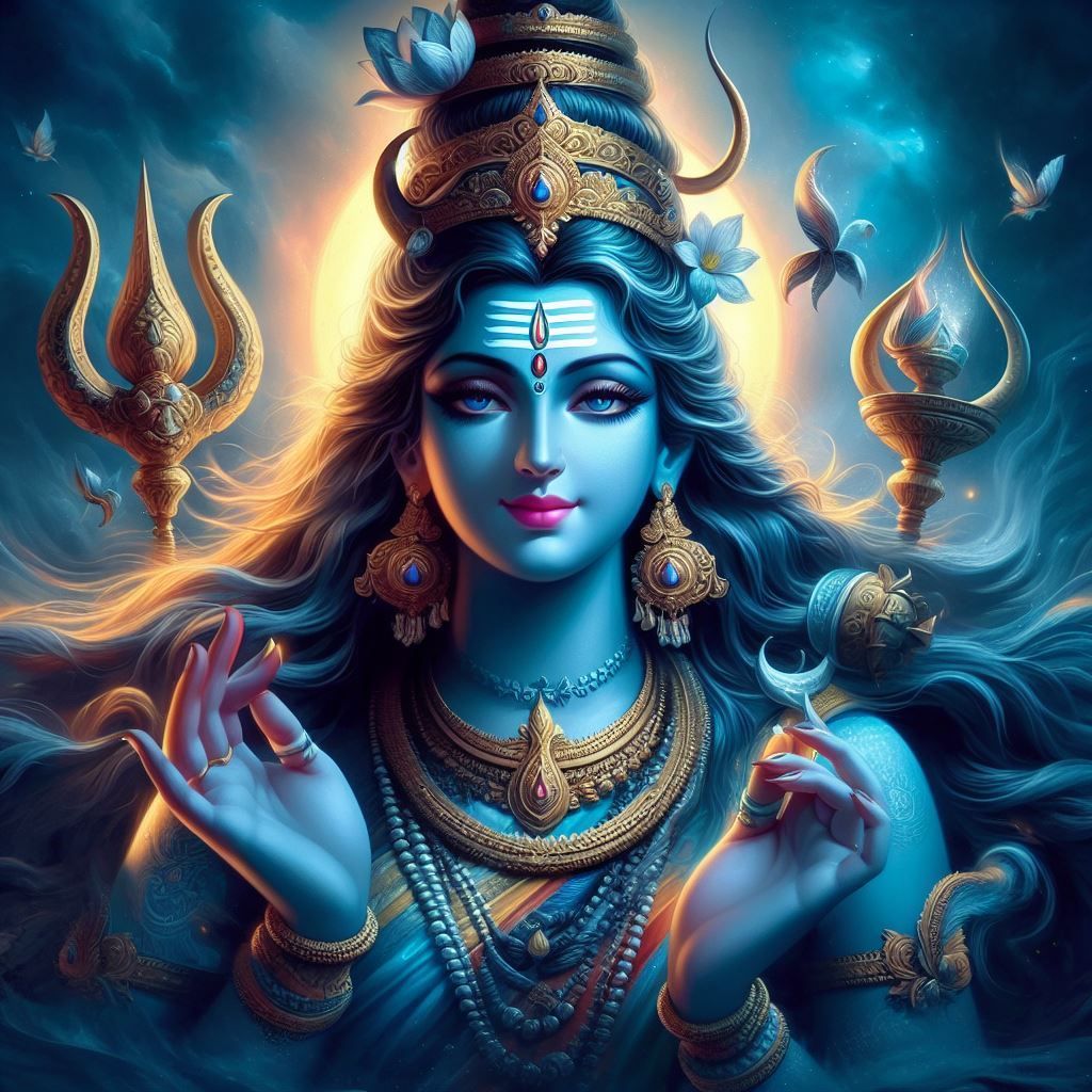 1024x1024 Shiva Parvati Image Pics HD DP