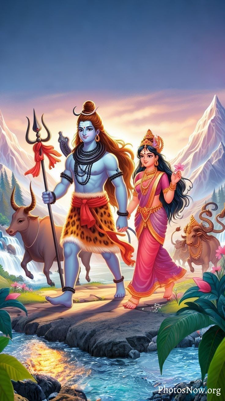 736x1308 Shiv Parvati Image, DP, Pics, Photo
