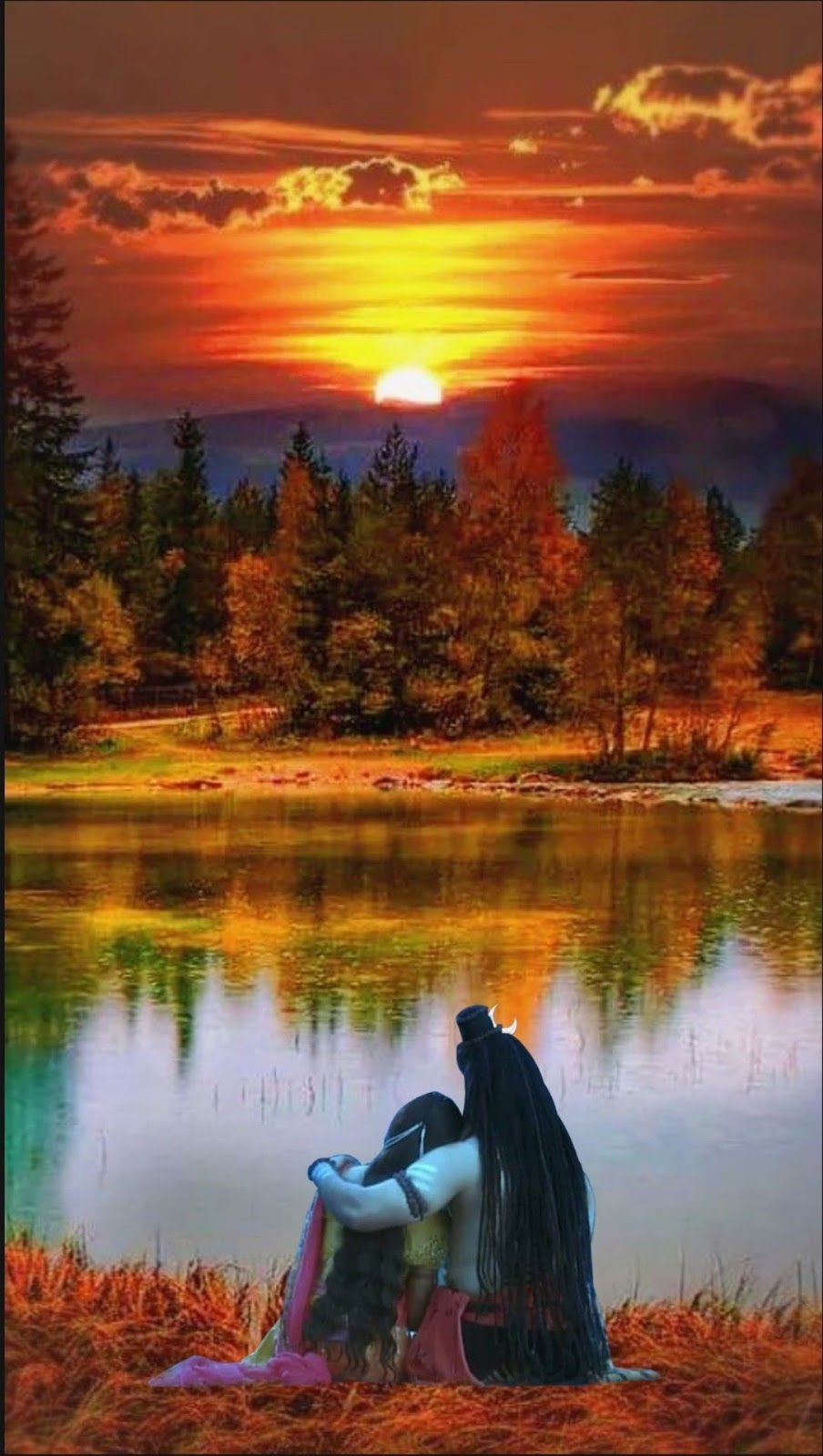 904x1600 Shiva Love Wallpaper
