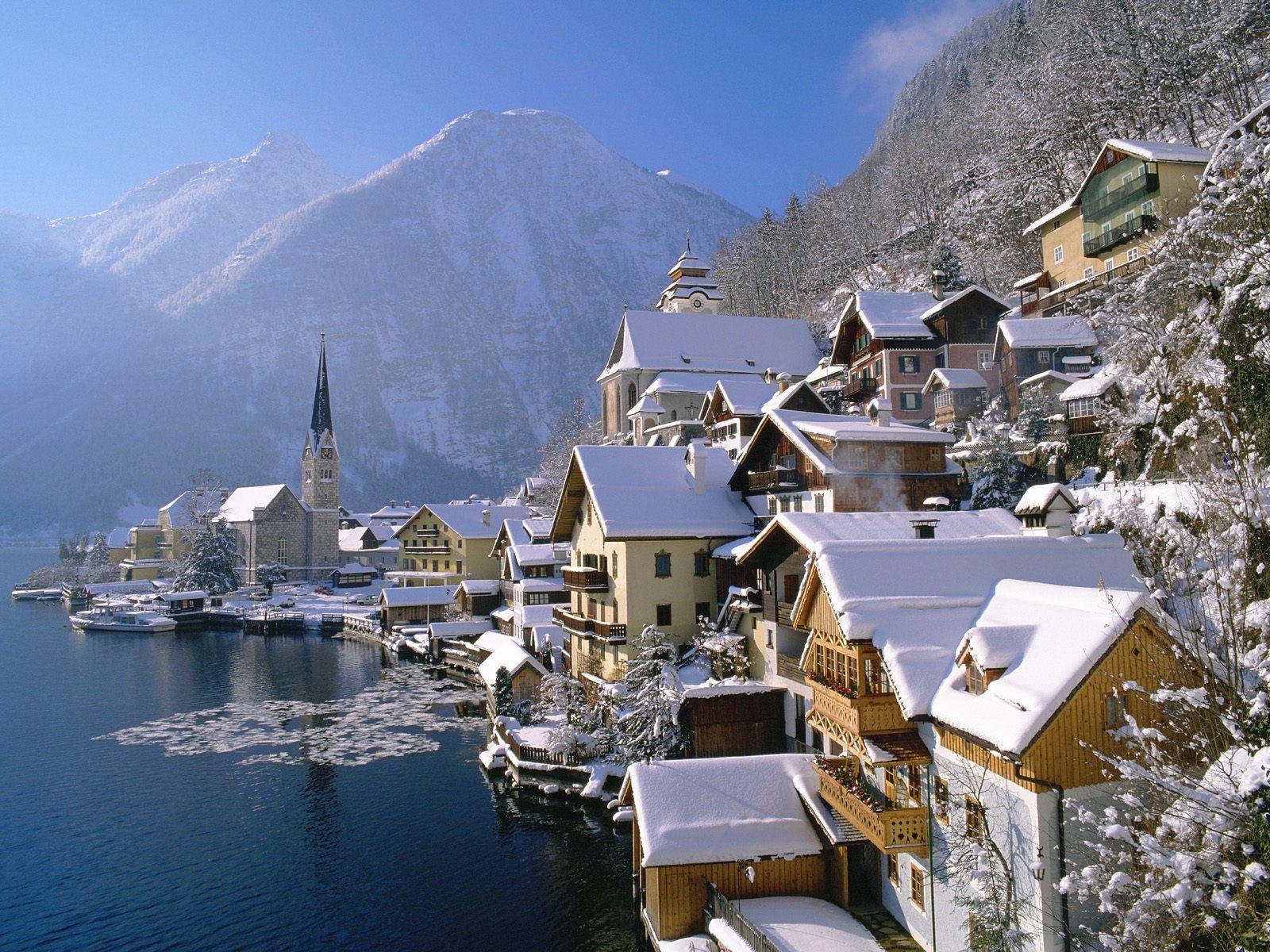 1600x1200 Hallstatt in Winter picture, Hallstatt in Winter photo