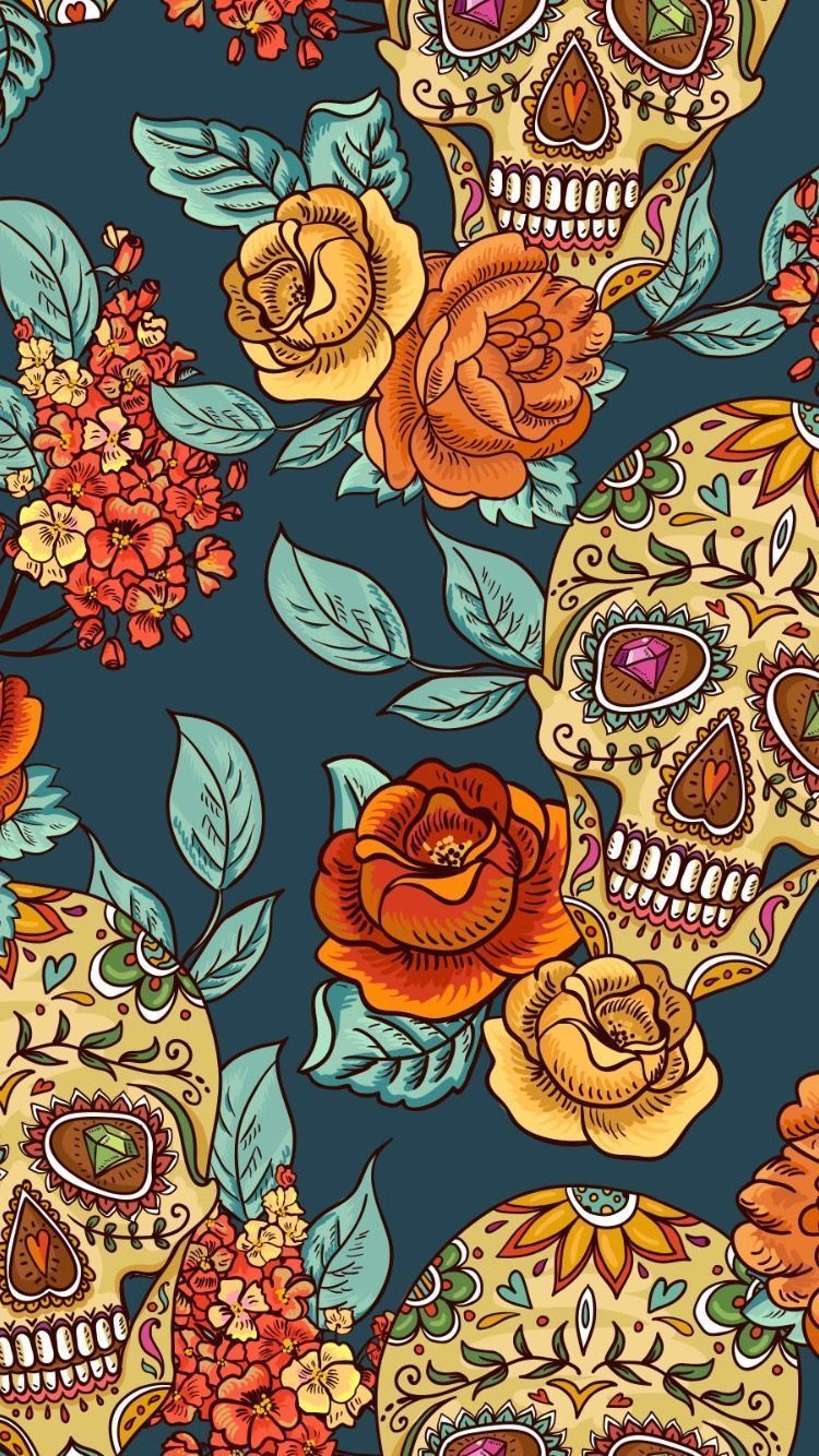 750x1334 Mexican Art Wallpaper