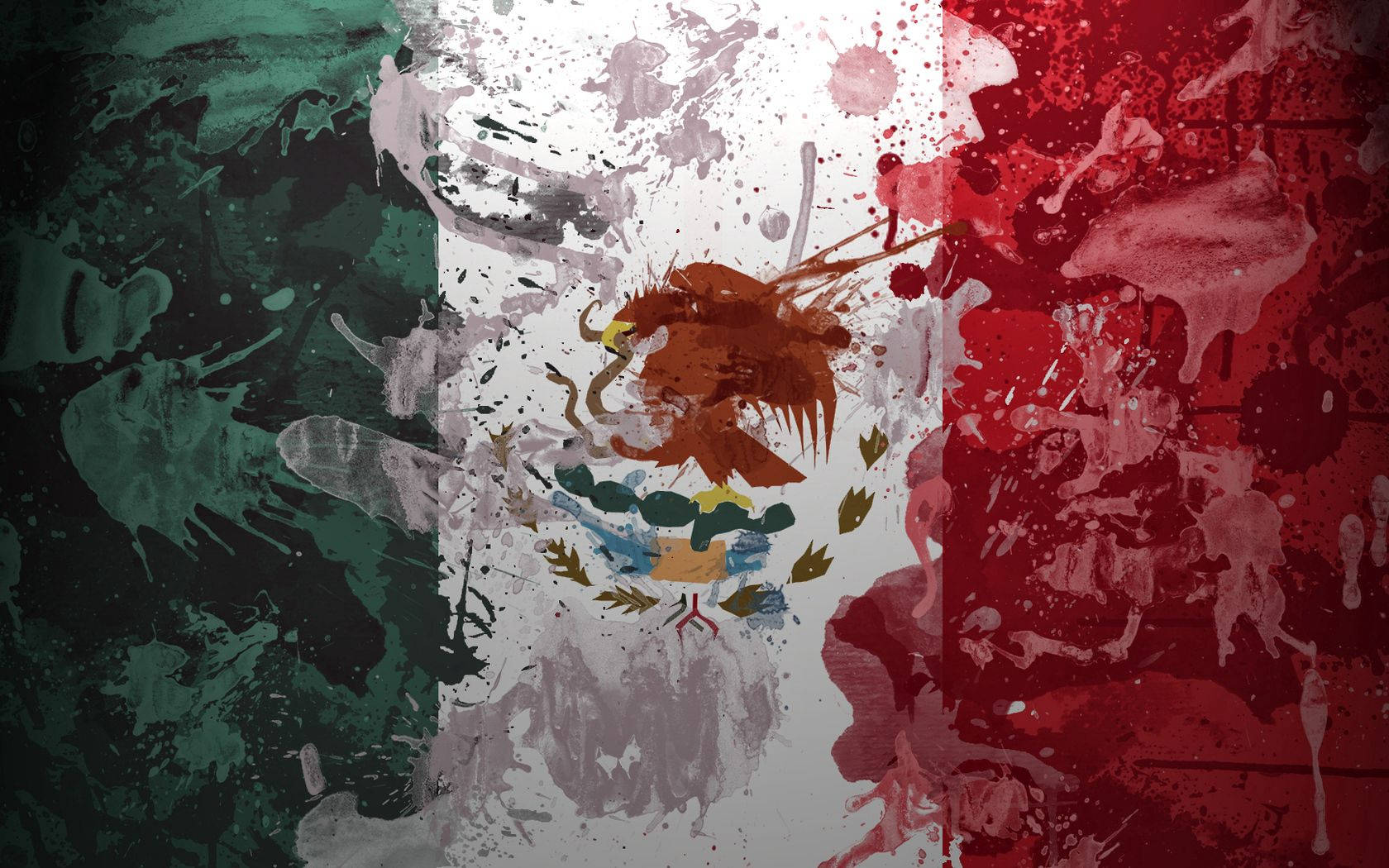 1680x1050 Download Vibrant Mexican Flag Artistic