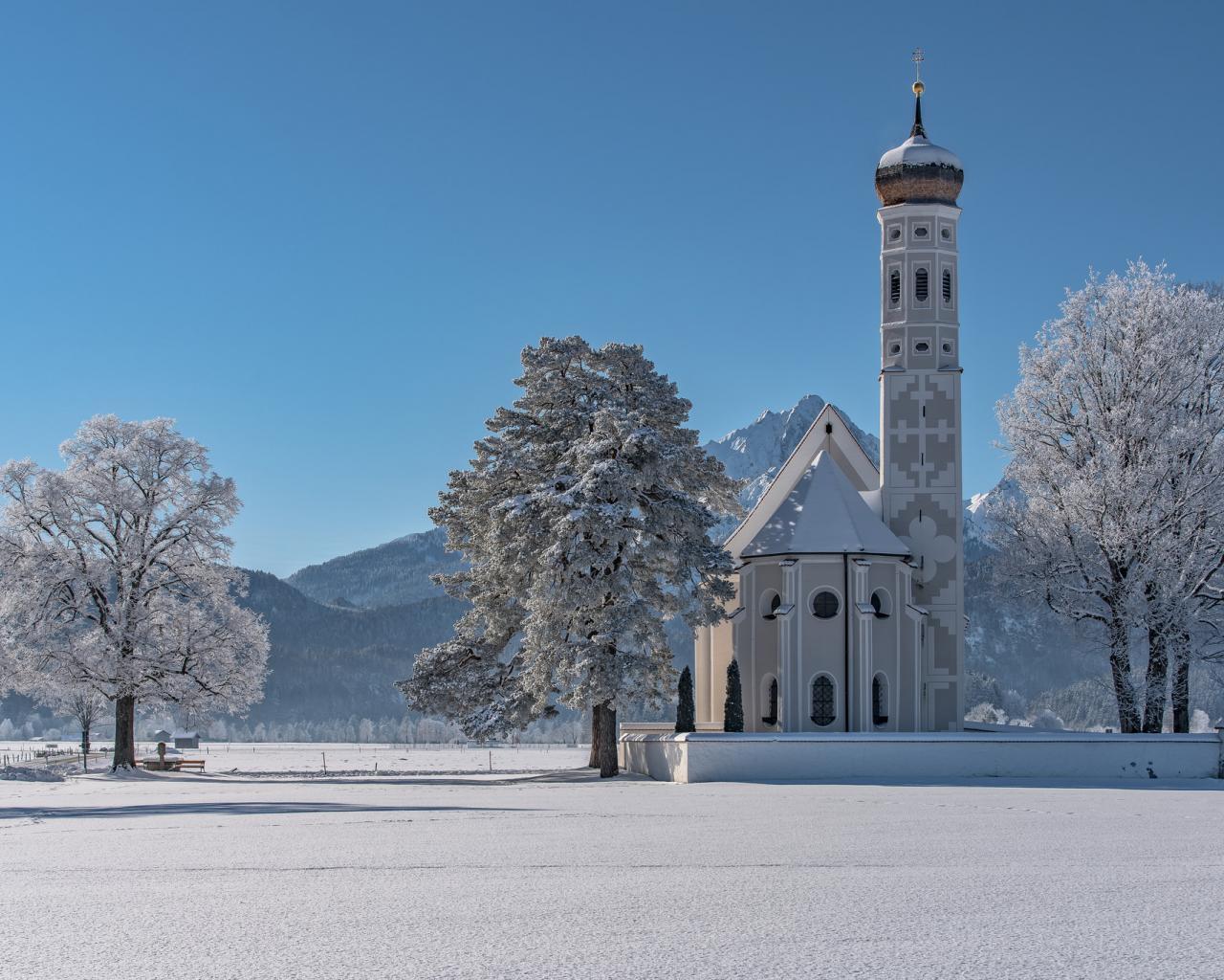 1280x1024 Mùa đông ở Bavaria, Đức
