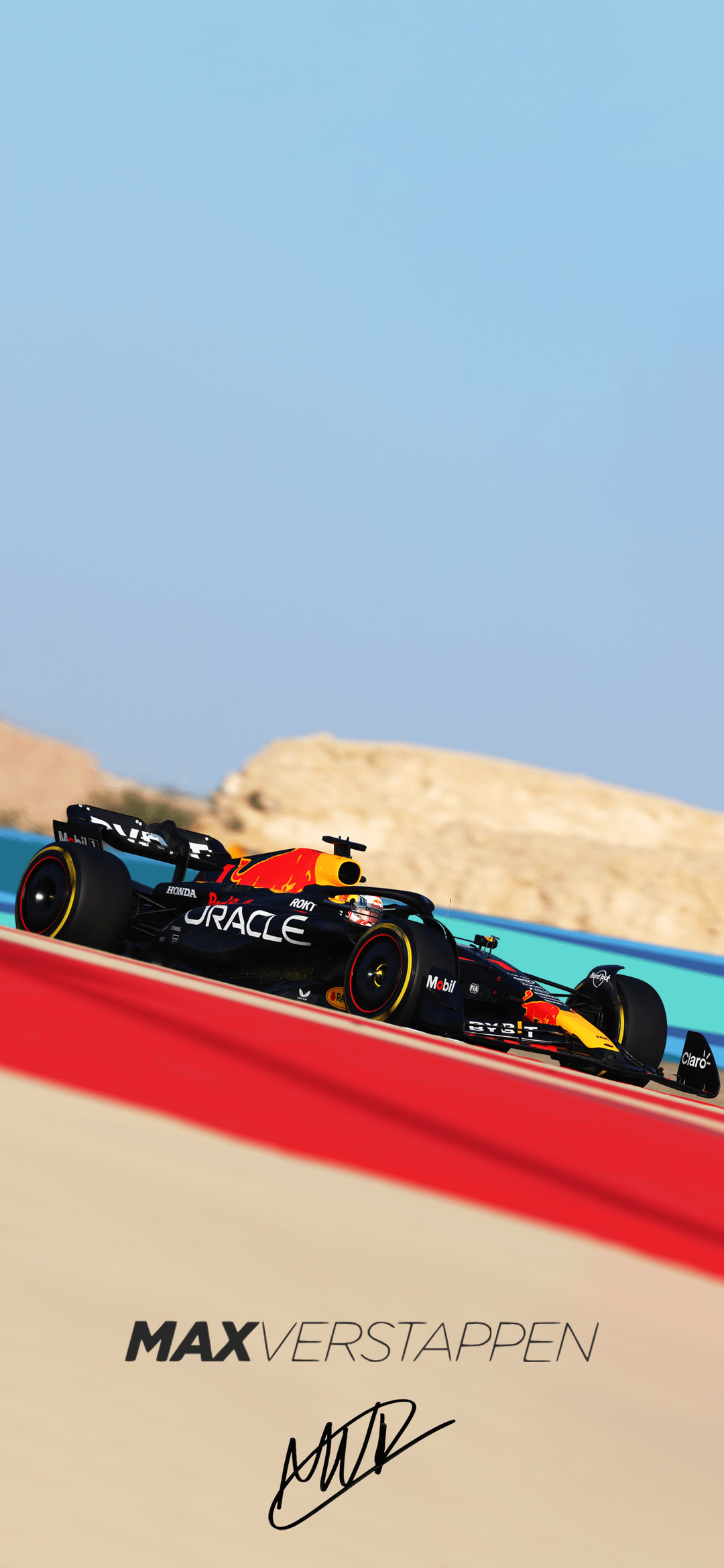 1080x2338 Max Verstappen Bahrain Testing