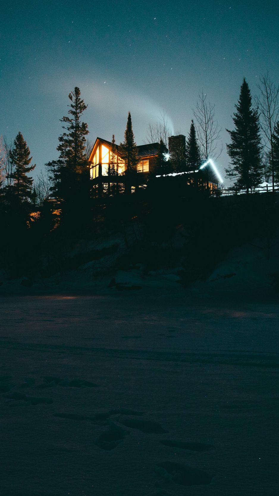 938x1668 Download wallpaper 938x1668 refuge, night, starry sky