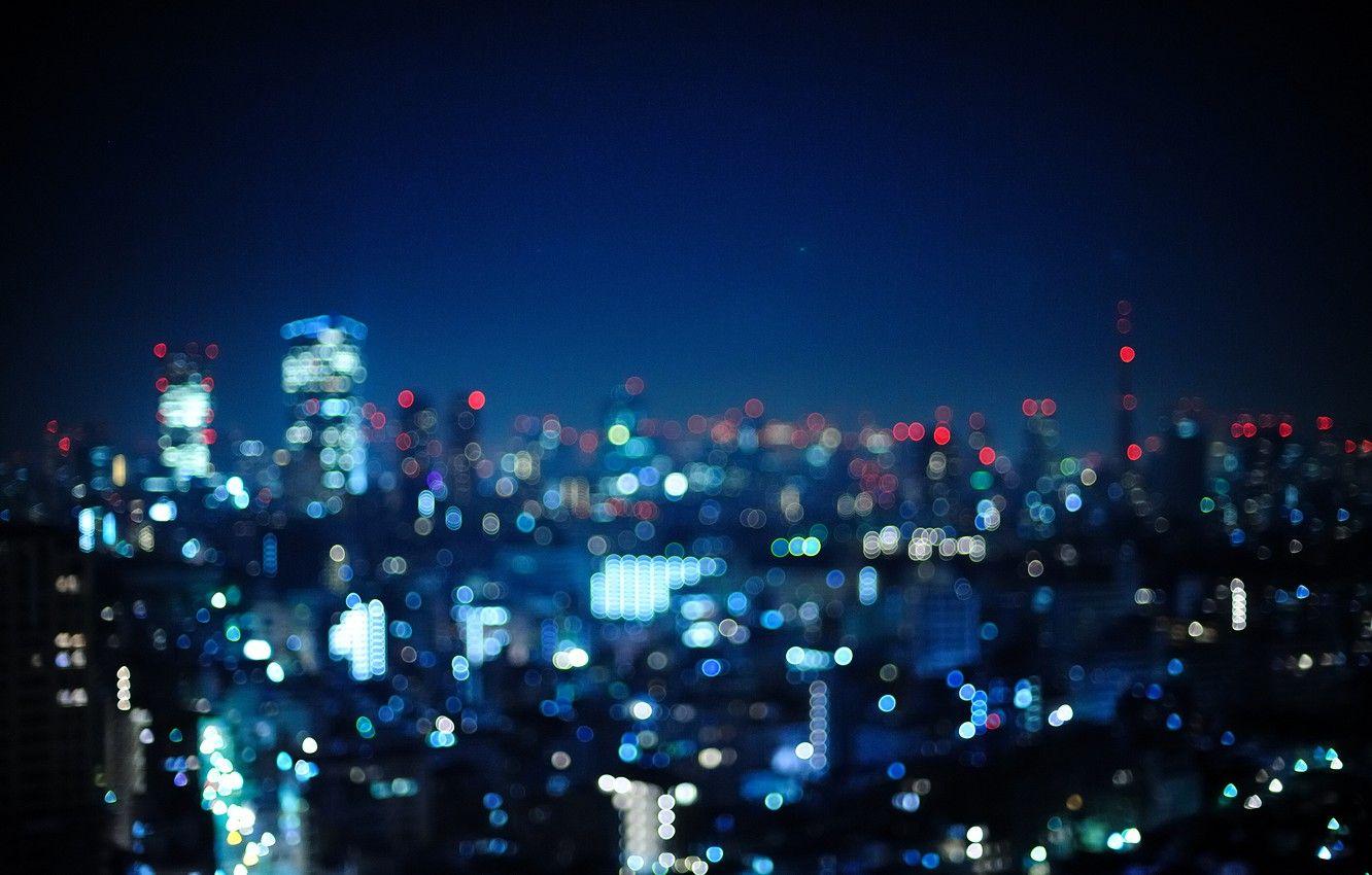 1332x850 Wallpaper night, the city, lights, photo, Wallpaper, Japan, Tokyo, Japan, Tokyo, wallpaper, bokeh image for desktop, section город