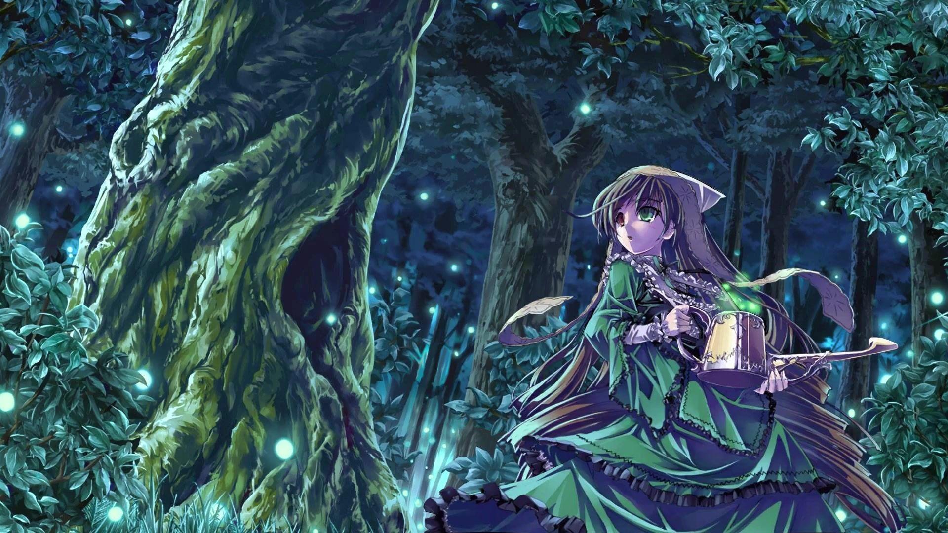 1920x1080 Anime Girl In Forest Live Wallpaper Free