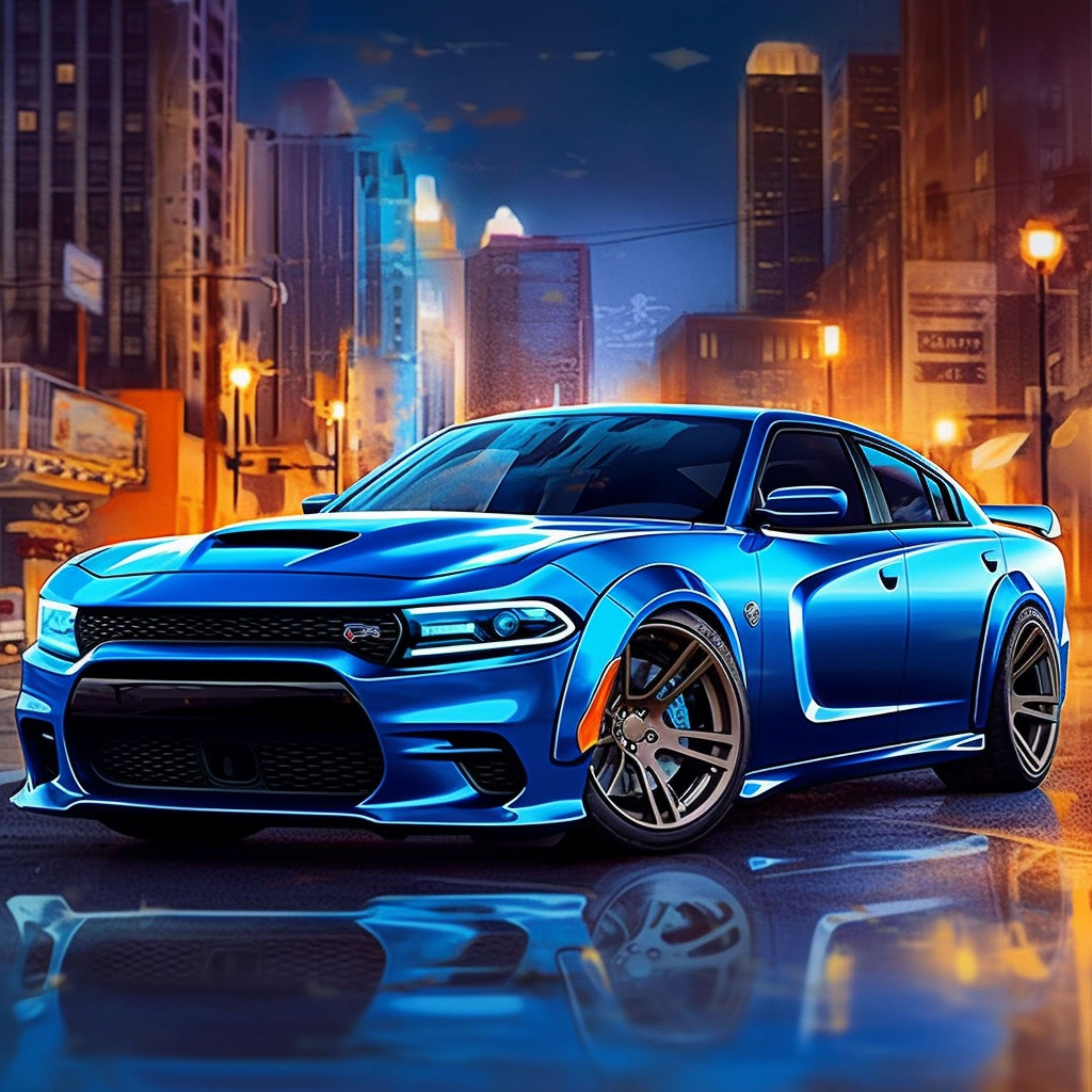 3000x3000 Dodge Charger SRT Fast X Car Poster Art
