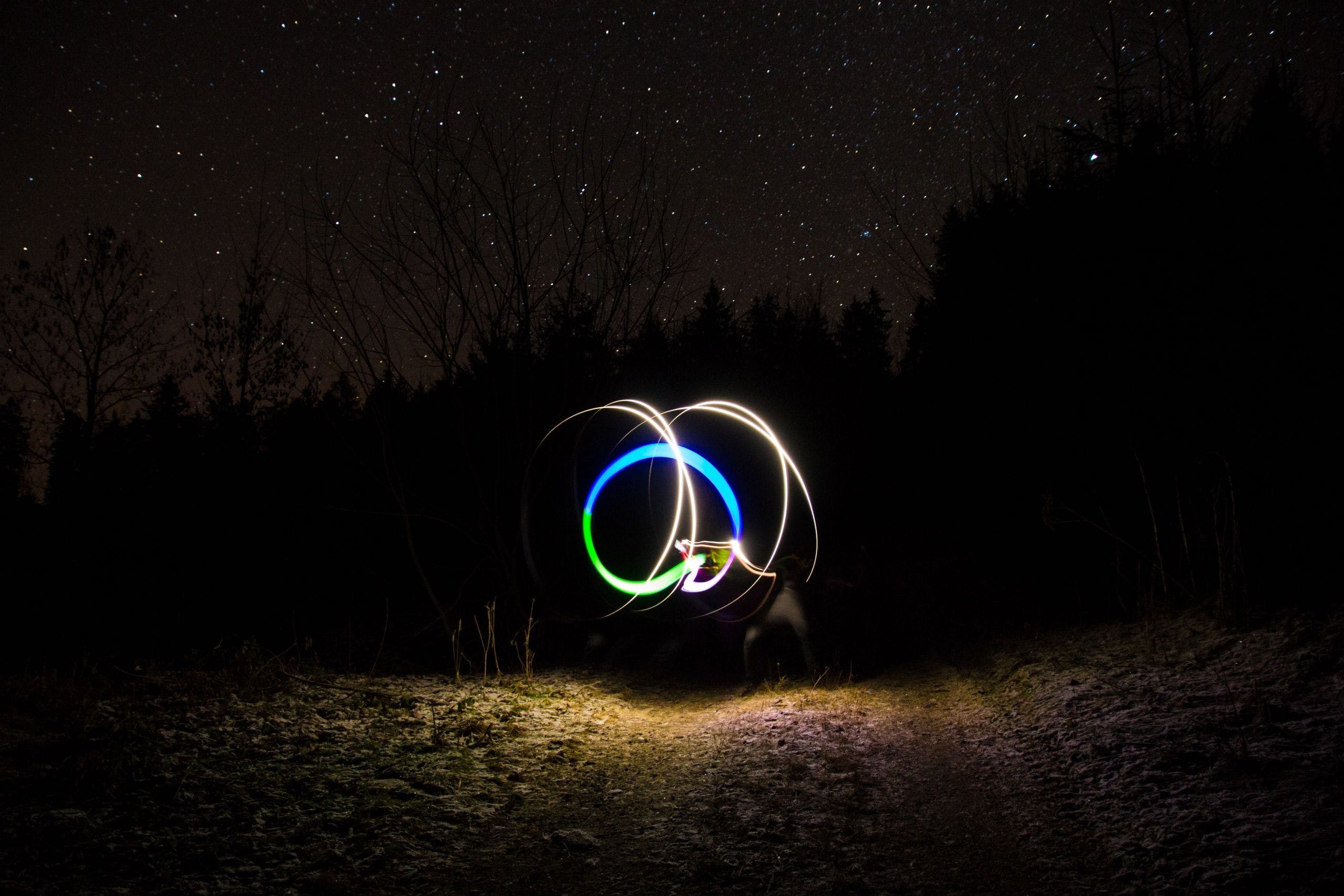 2560x1707 HD Graffiti with Lights in Night Wallpaper ·