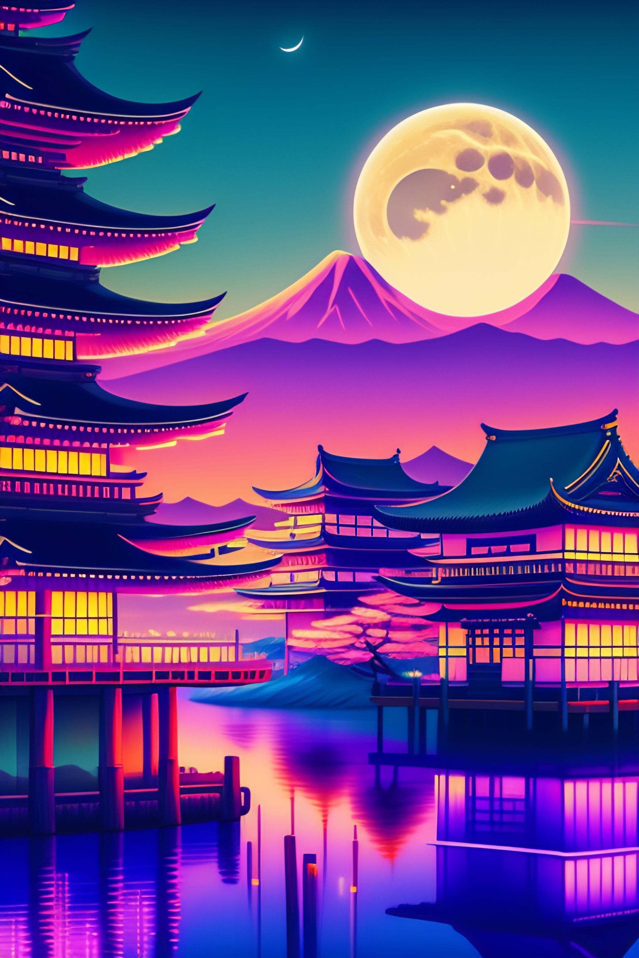 2048x3072 Lexica japanese town
