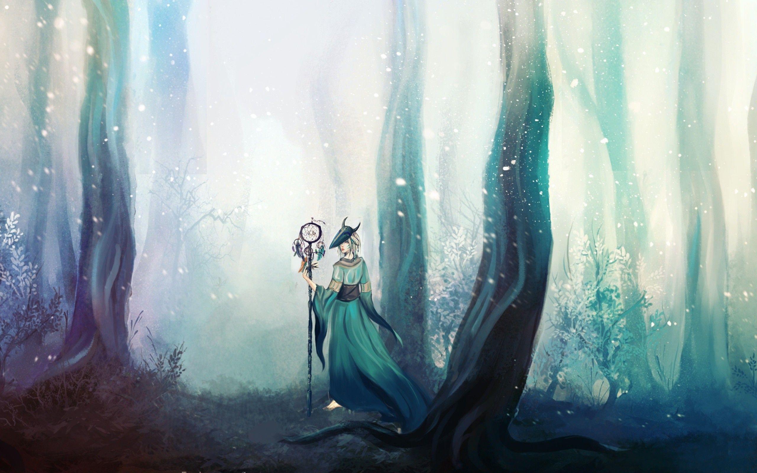 2560x1600 Enchanted Forest Background