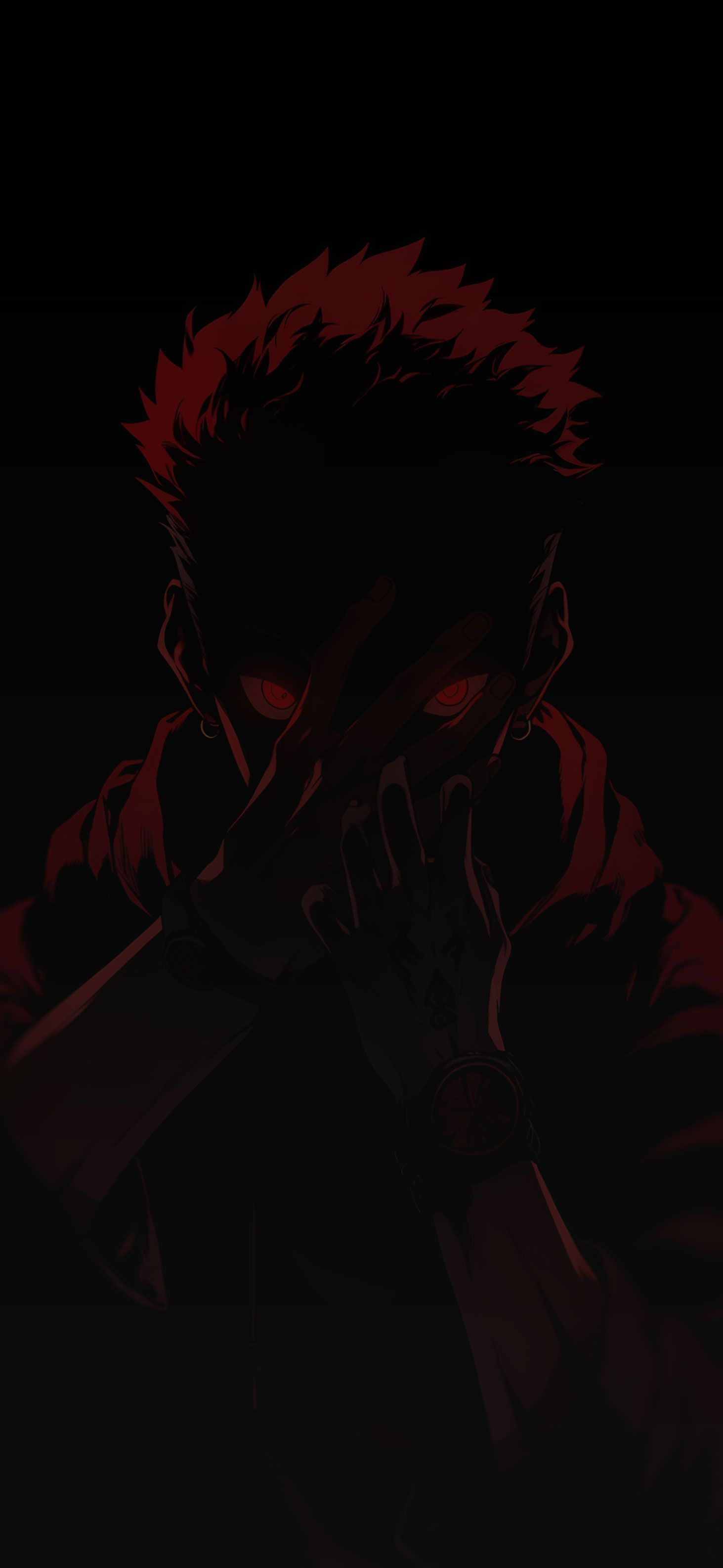 1463x3171 Jujutsu Kaisen Black & Red Wallpaper Wallpaper iPhone