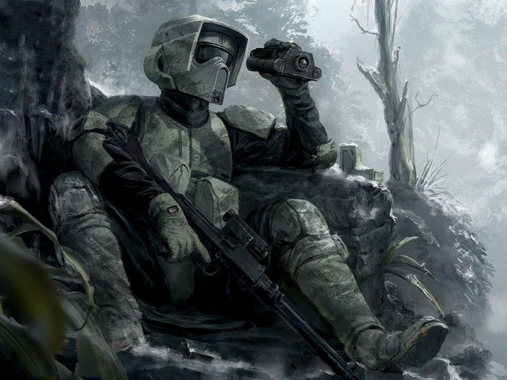 1024x768 Anime Soldier Wallpaper