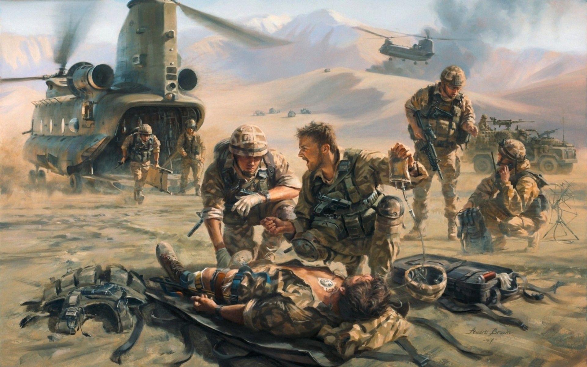 1920x1200 Soldiers, Humor Background Image, Painting, Warriors, Military