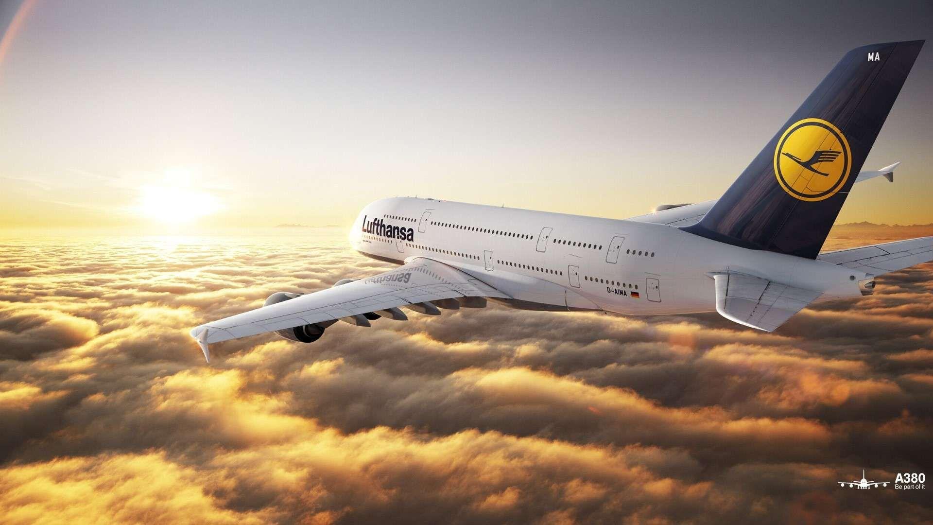 1920x1080 HD wallpaper: lufthansa, airbus a350- airplane, runway