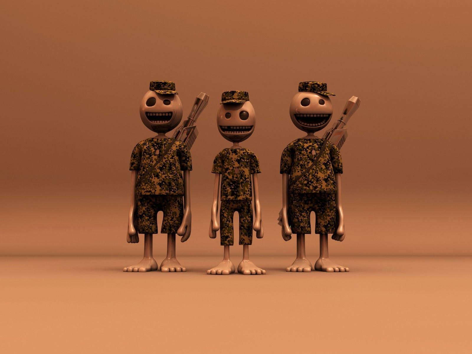 1600x1200 Army Group Wallpaper 3D Characters 3D Wallpaper in jpg