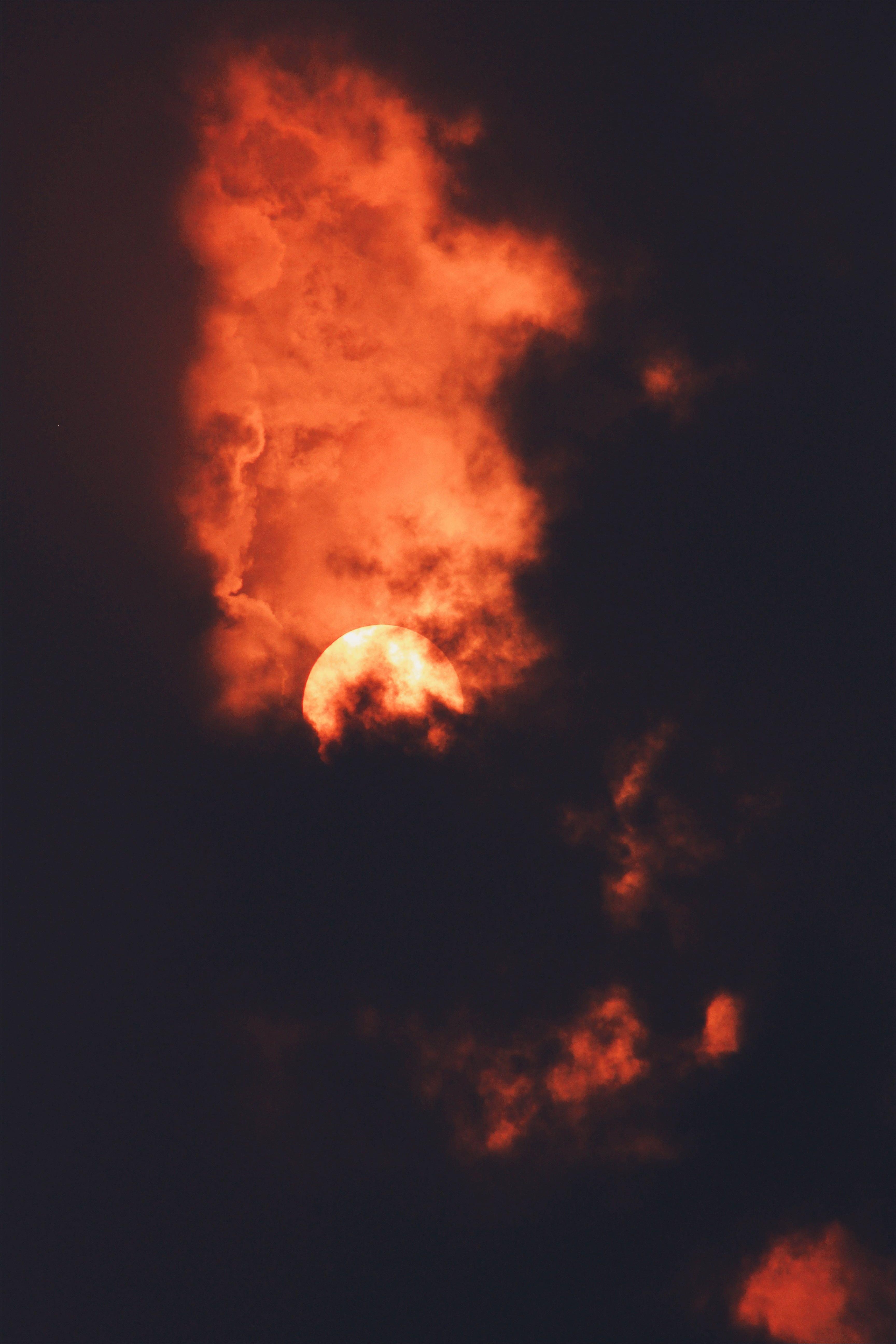 3456x5184 Bloody moon, Moon, Sky, Clouds HD wallpaper