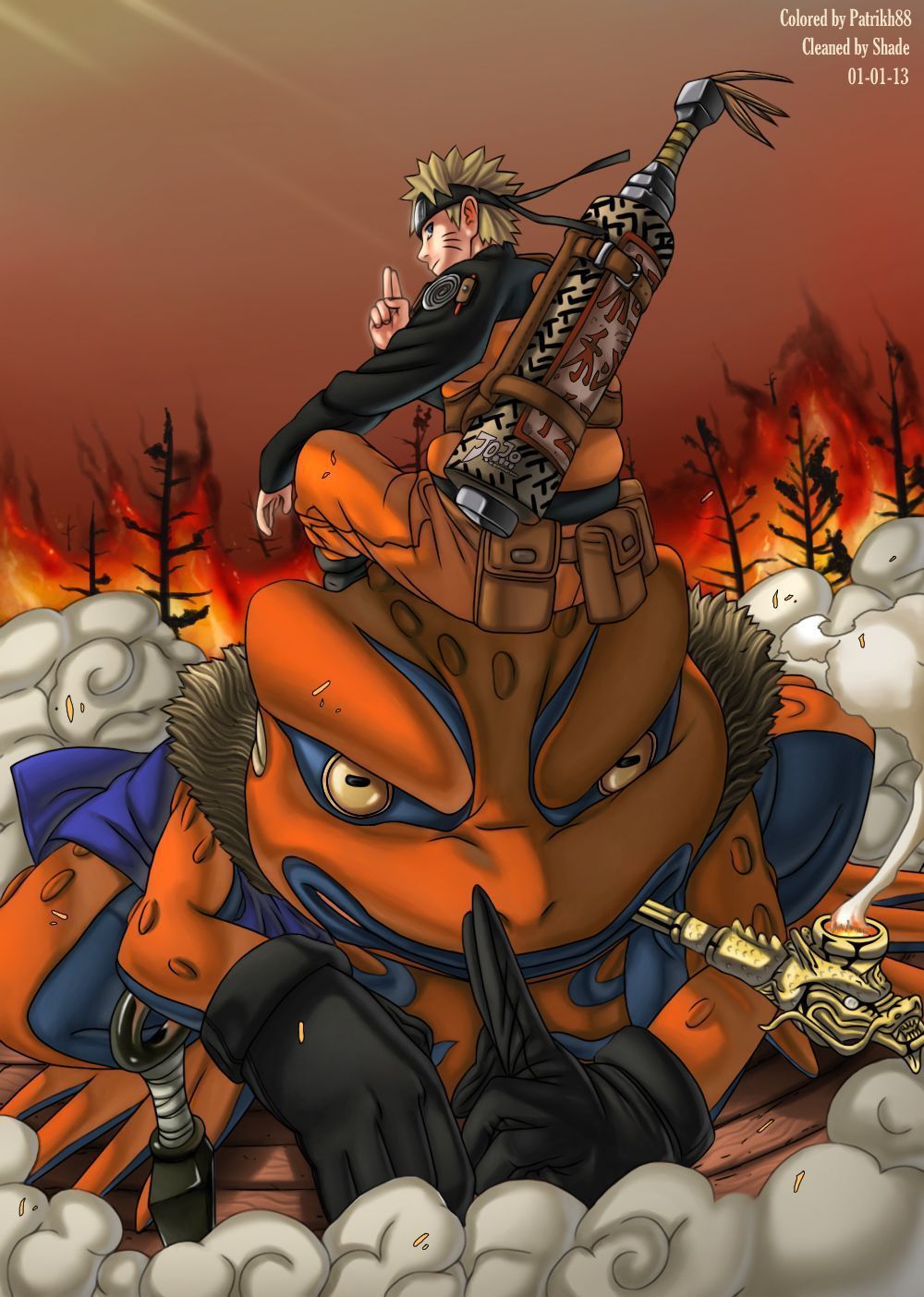1000x1404 Naruto & Gamakichi