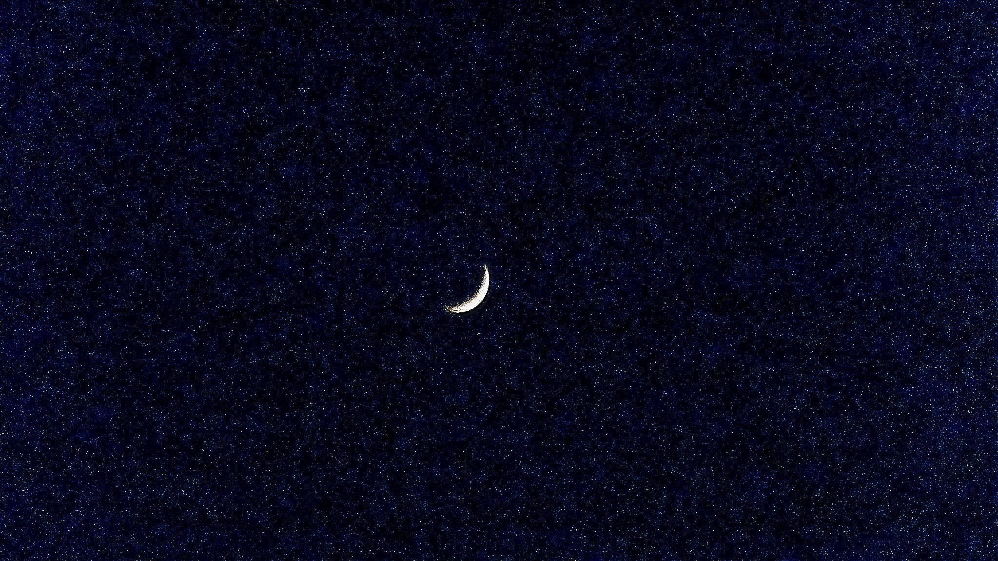 2047x1150 Moon and Stars HD desktop wallpaper : Widescreen : High