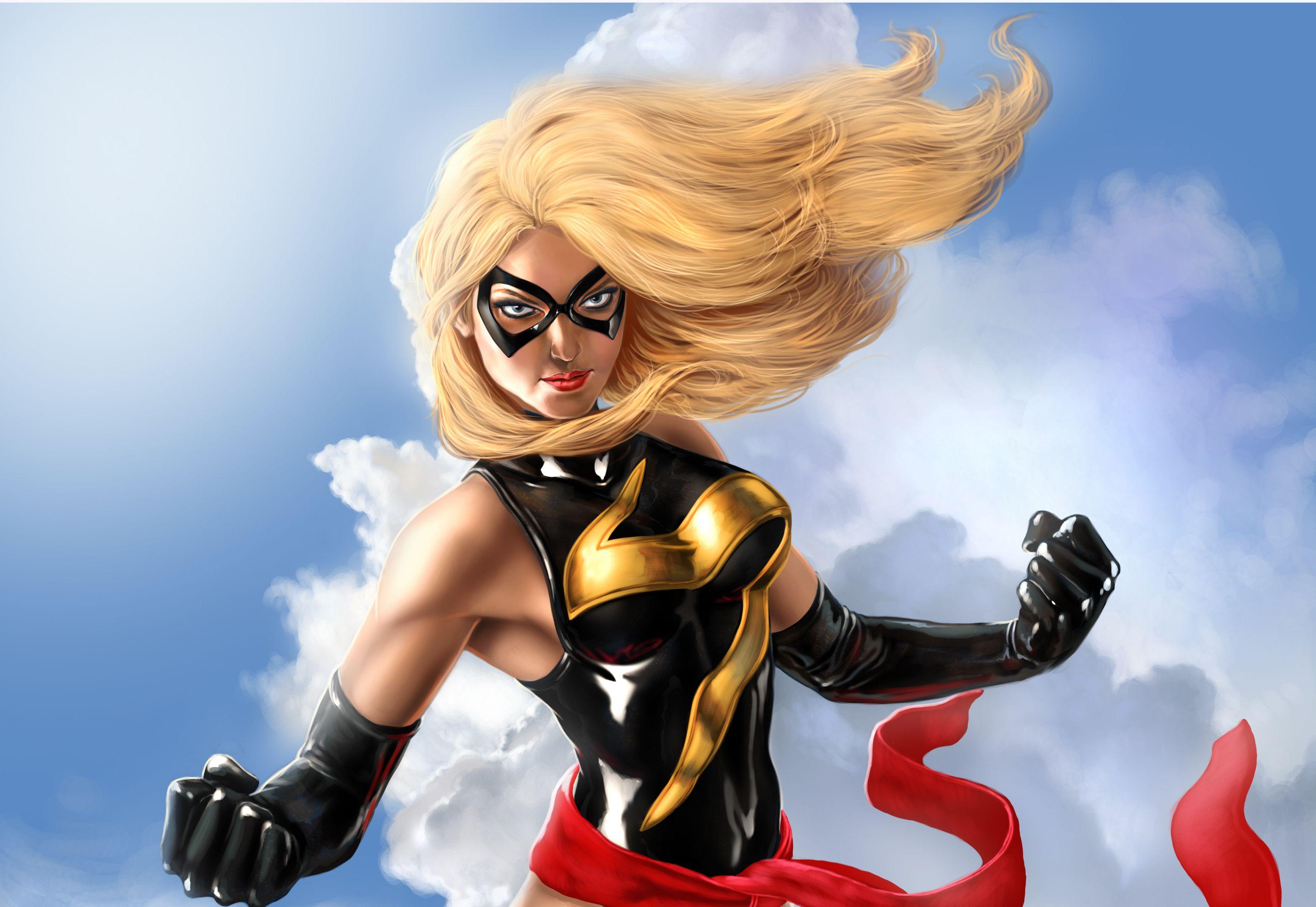 3102x2137 Heroes comics Black Cat Blonde girl Fantasy Girls superhero