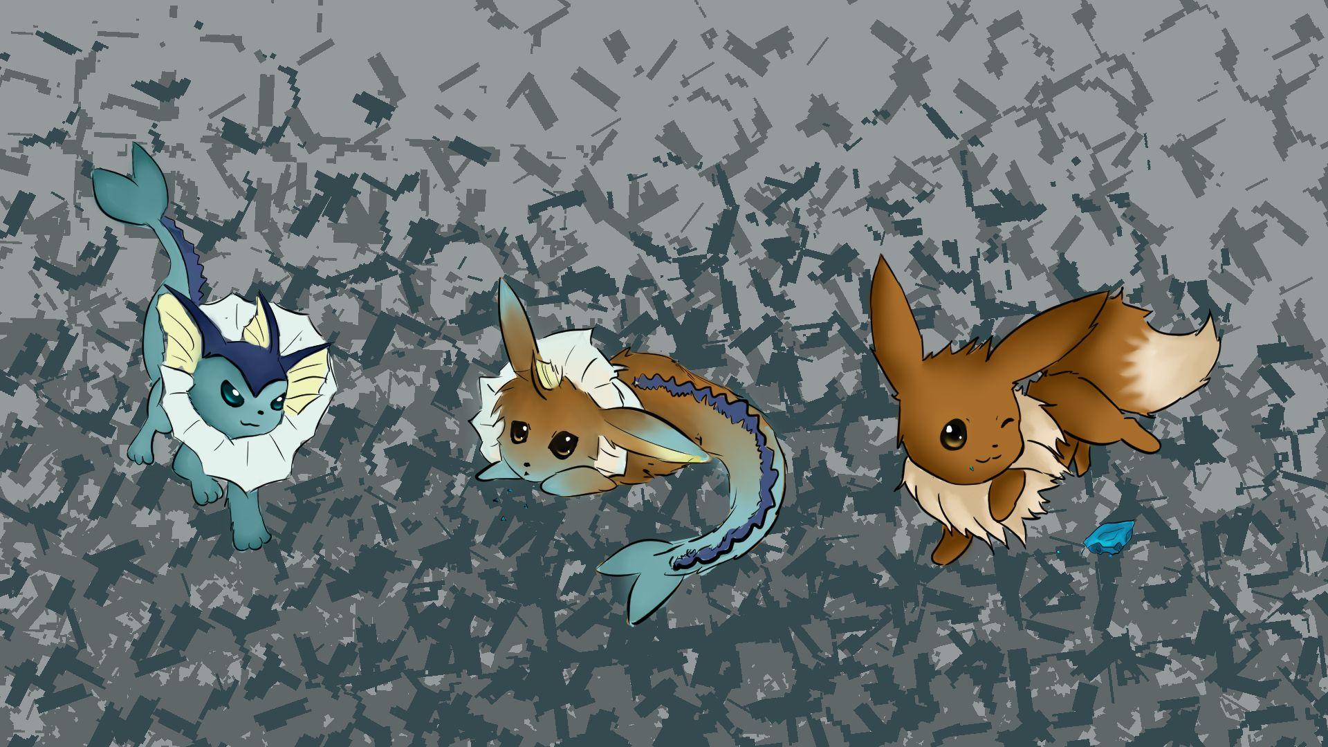 1920x1080 Eevee turning into Vaporeon