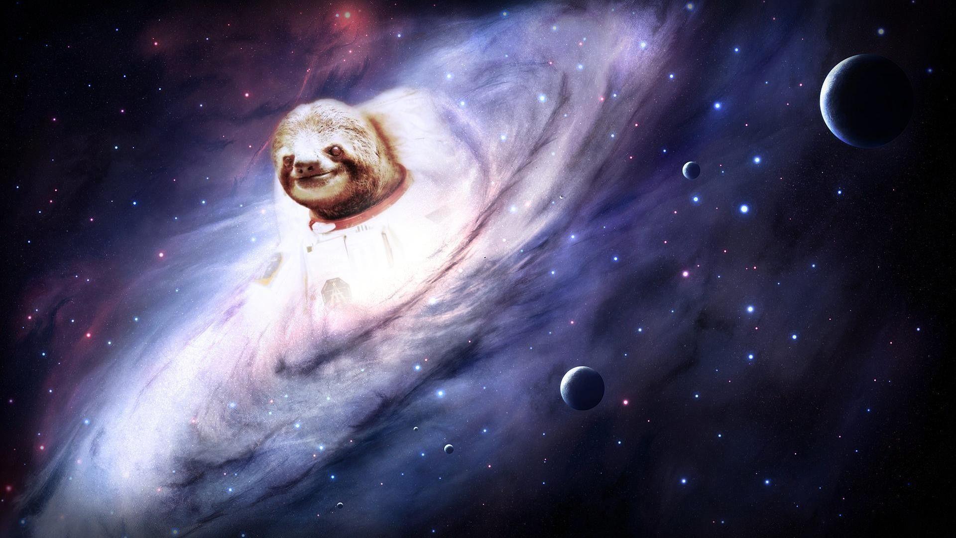 1920x1080 Sloth Astronaut Wallpaper