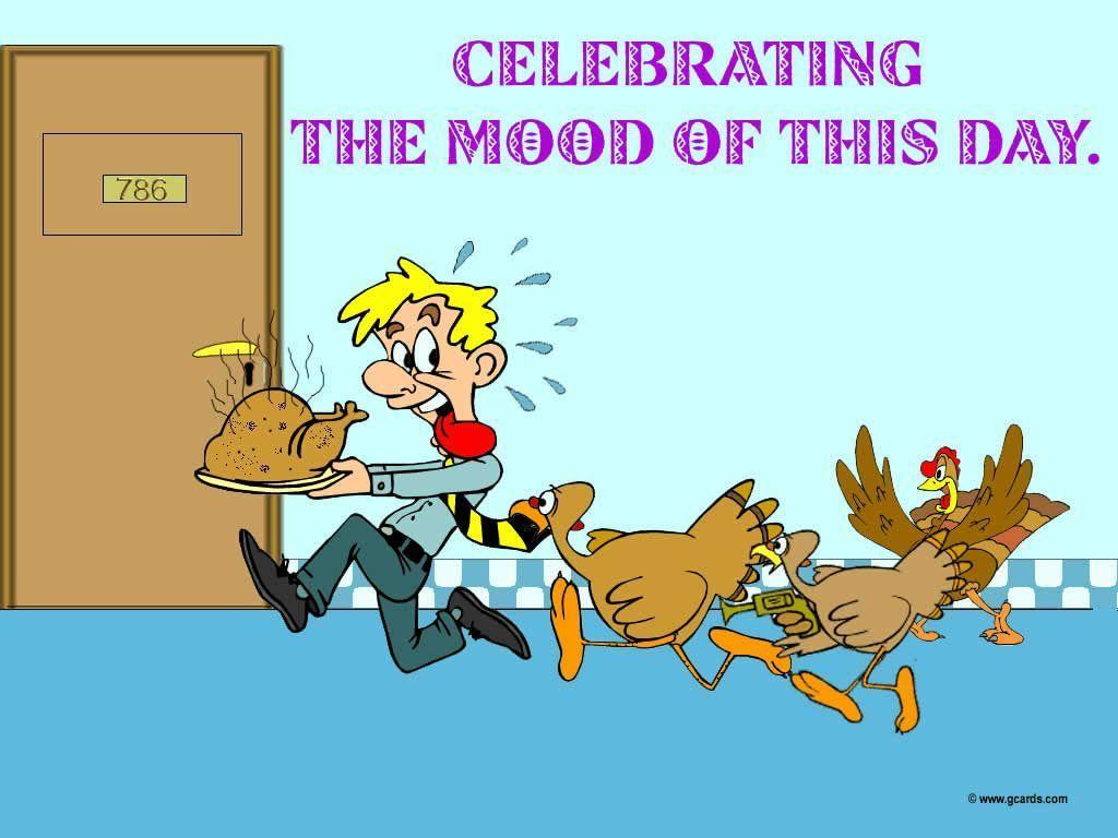 1024x768 Free Funny Thanksgiving Wallpaper