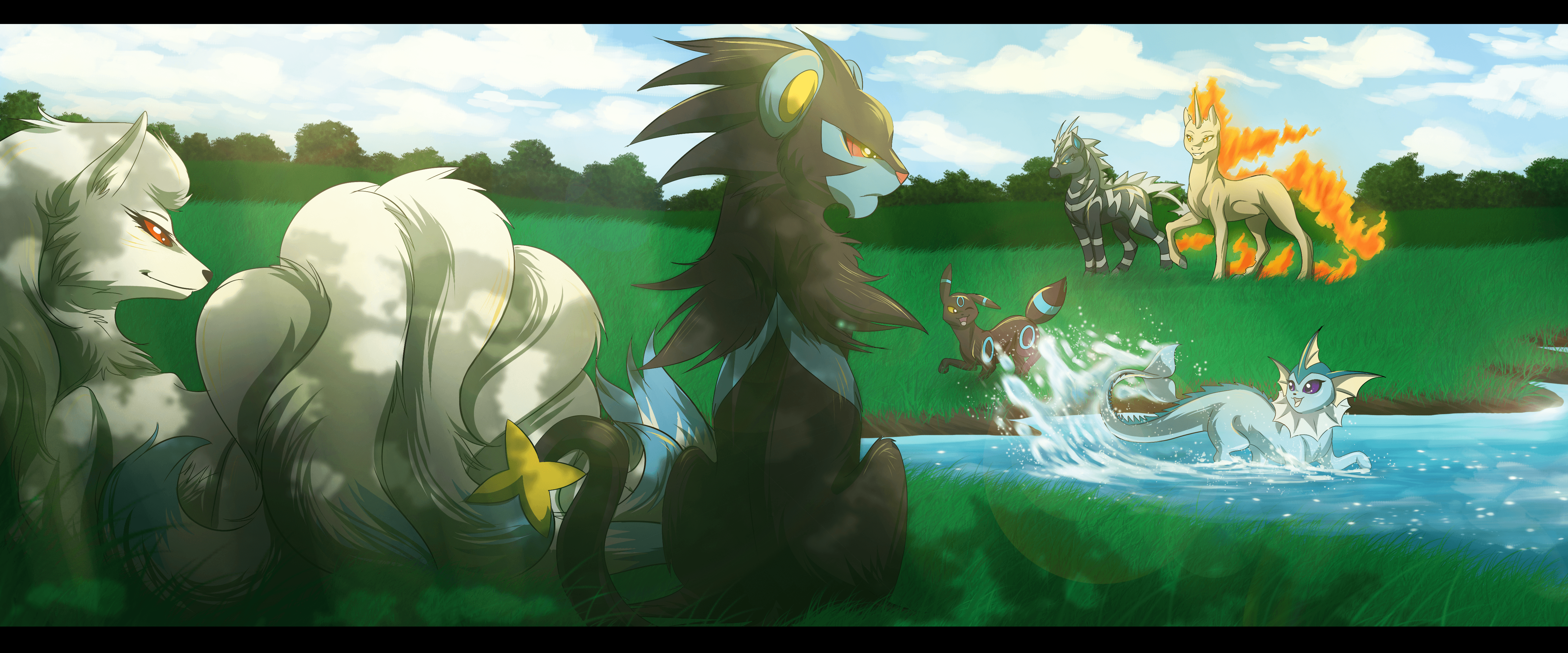 5091x2123 Pokemon team Full HD Wallpaper and Background Imagex2123