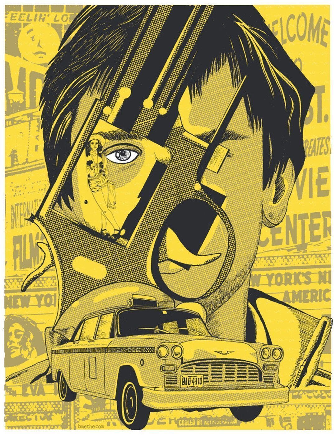 1080x1395 Taxi Driver Screen Printed Art Print