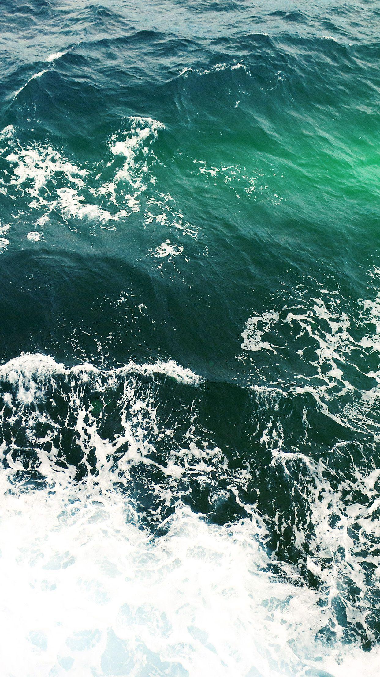 1242x2208 Water Sea Vacation Texture Ocean Beach Green Wallpaper