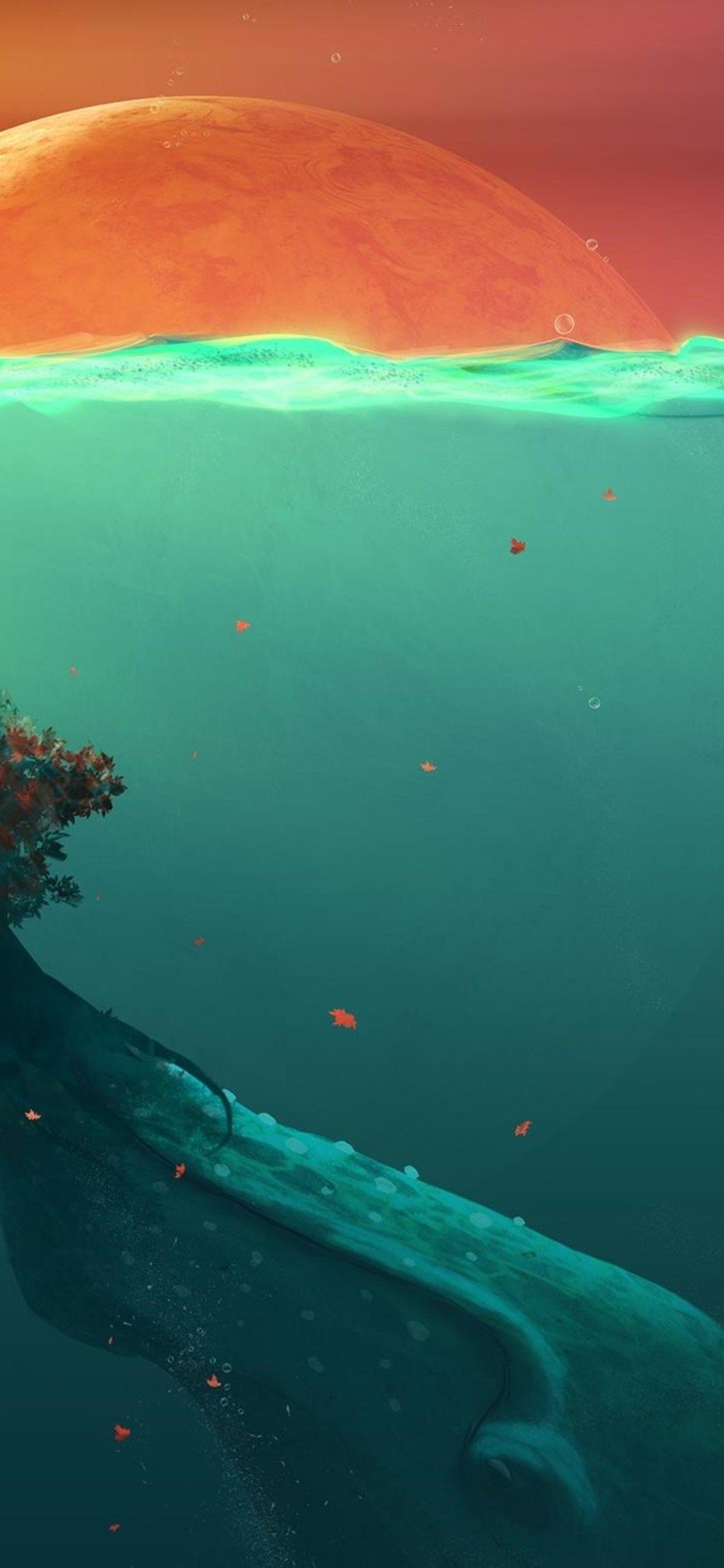 1242x2688 Deep Ocean Planet Fish iPhone XS MAX HD 4k