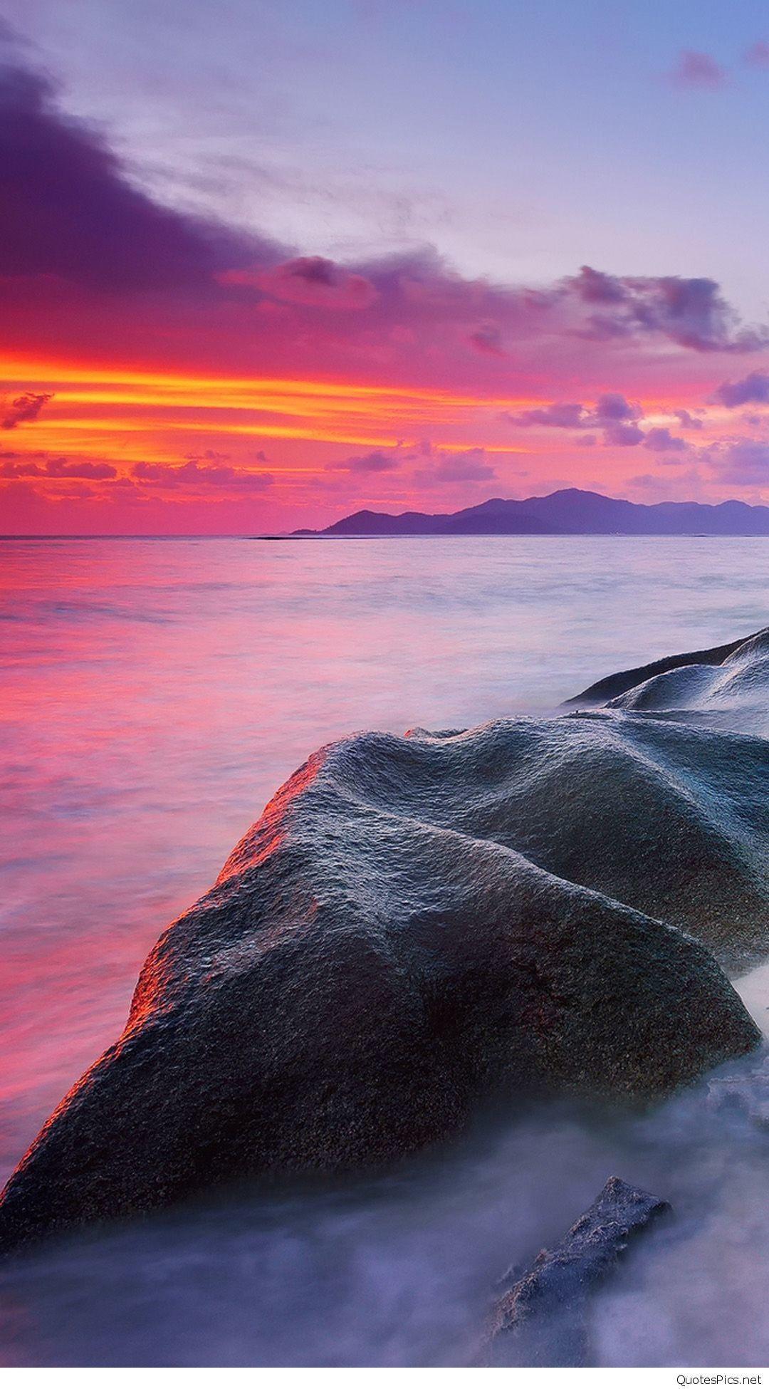 Ocean Sunset Background Iphone / Sunset Ocean Beach Iphone Wallpaper
