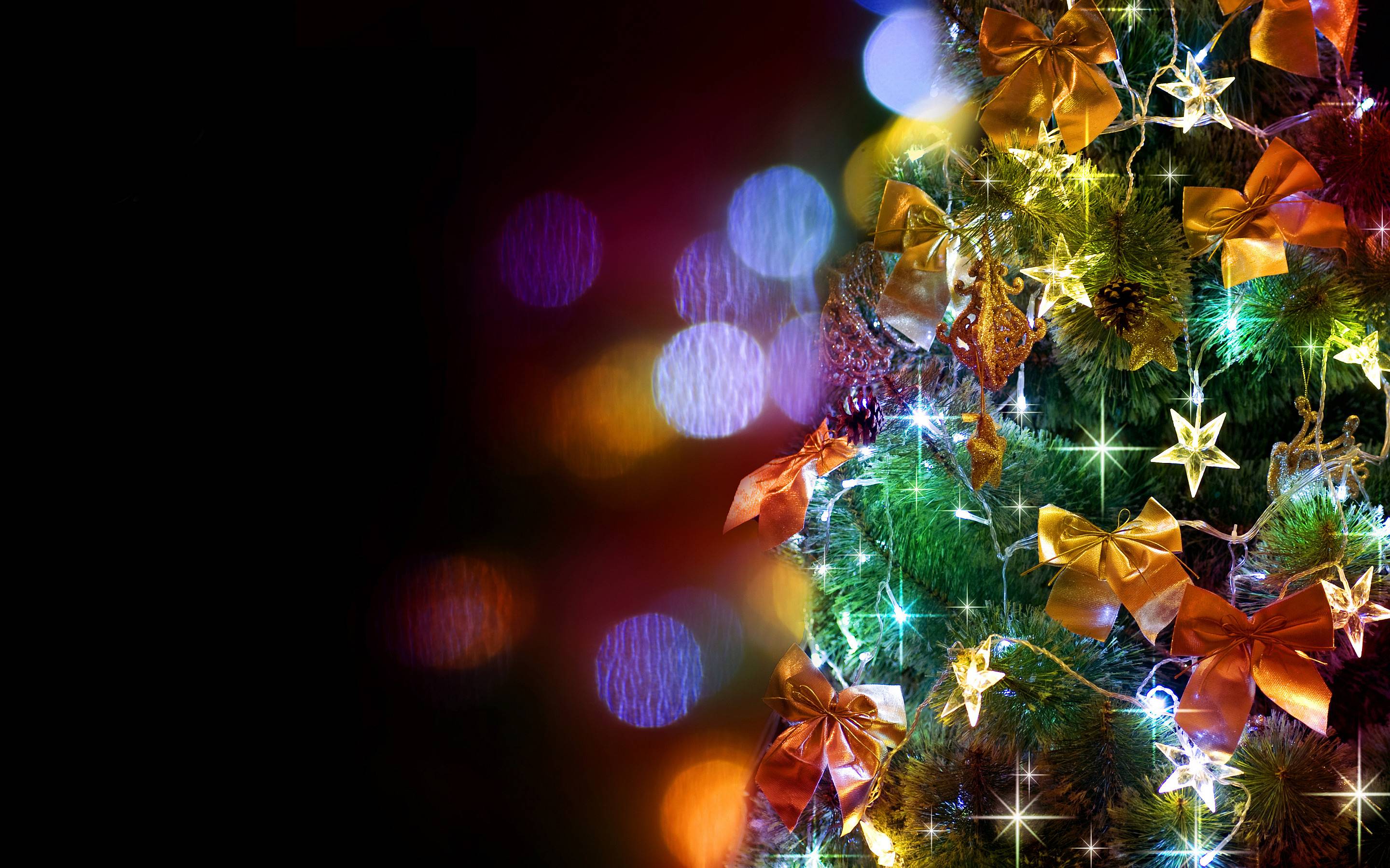 2880x1800 Christmas Lights Wallpaper HD Background Image Picture
