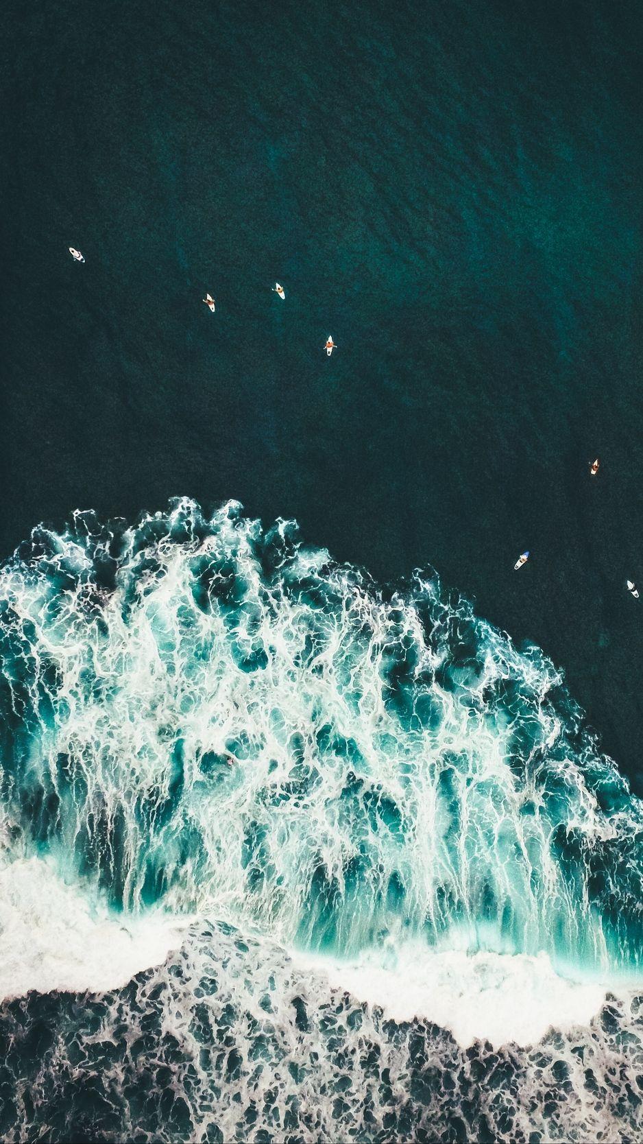 938x1668 Download wallpaper 938x1668 ocean, waves, surf, water, view