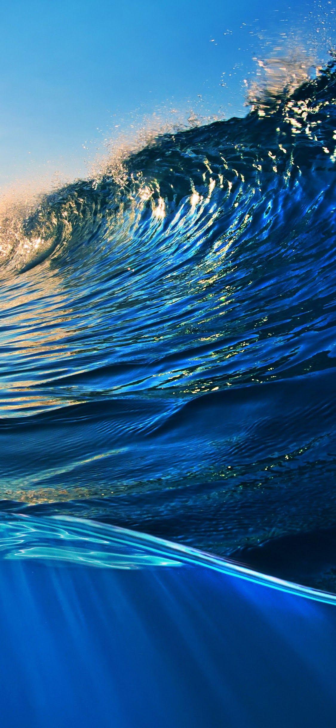 1125x2436 Ocean Waves Sunlight Scenery 4K 3840x2160 Wallpaper