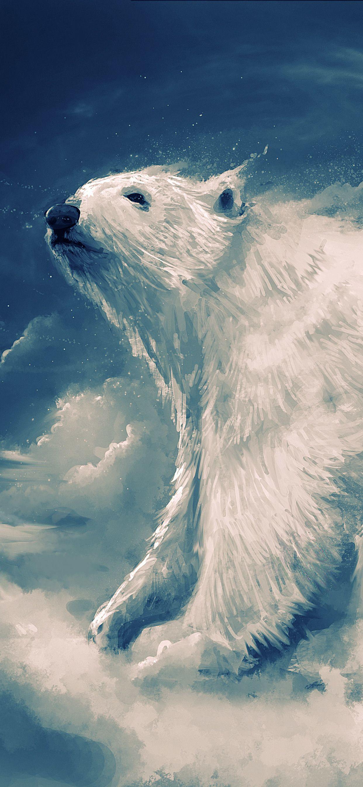 1242x2688 Polar Bear Artwork 4k iPhone XS MAX HD 4k